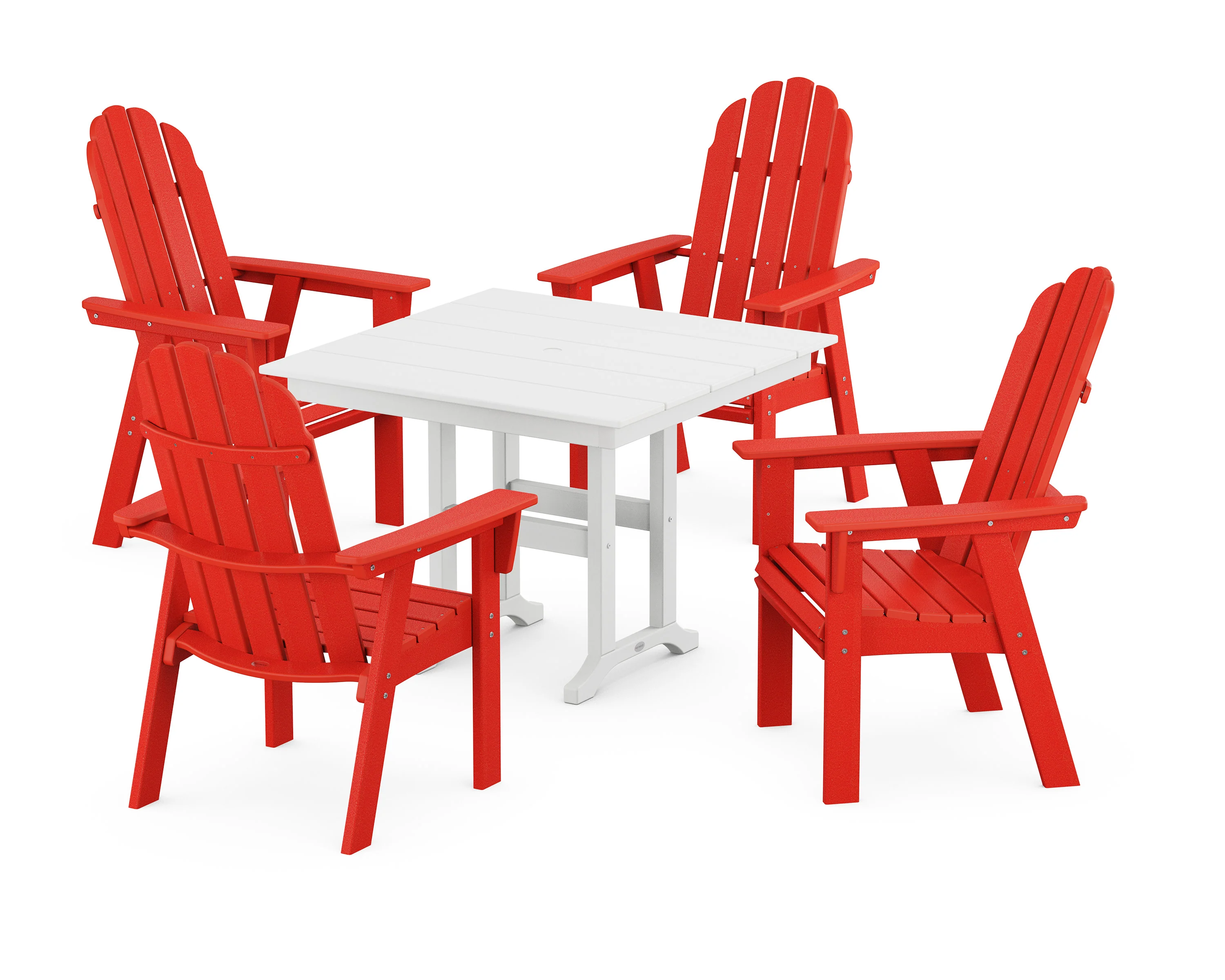 Vineyard Curveback Adirondack 5-Piece Farmhouse Dining Set - Image 10