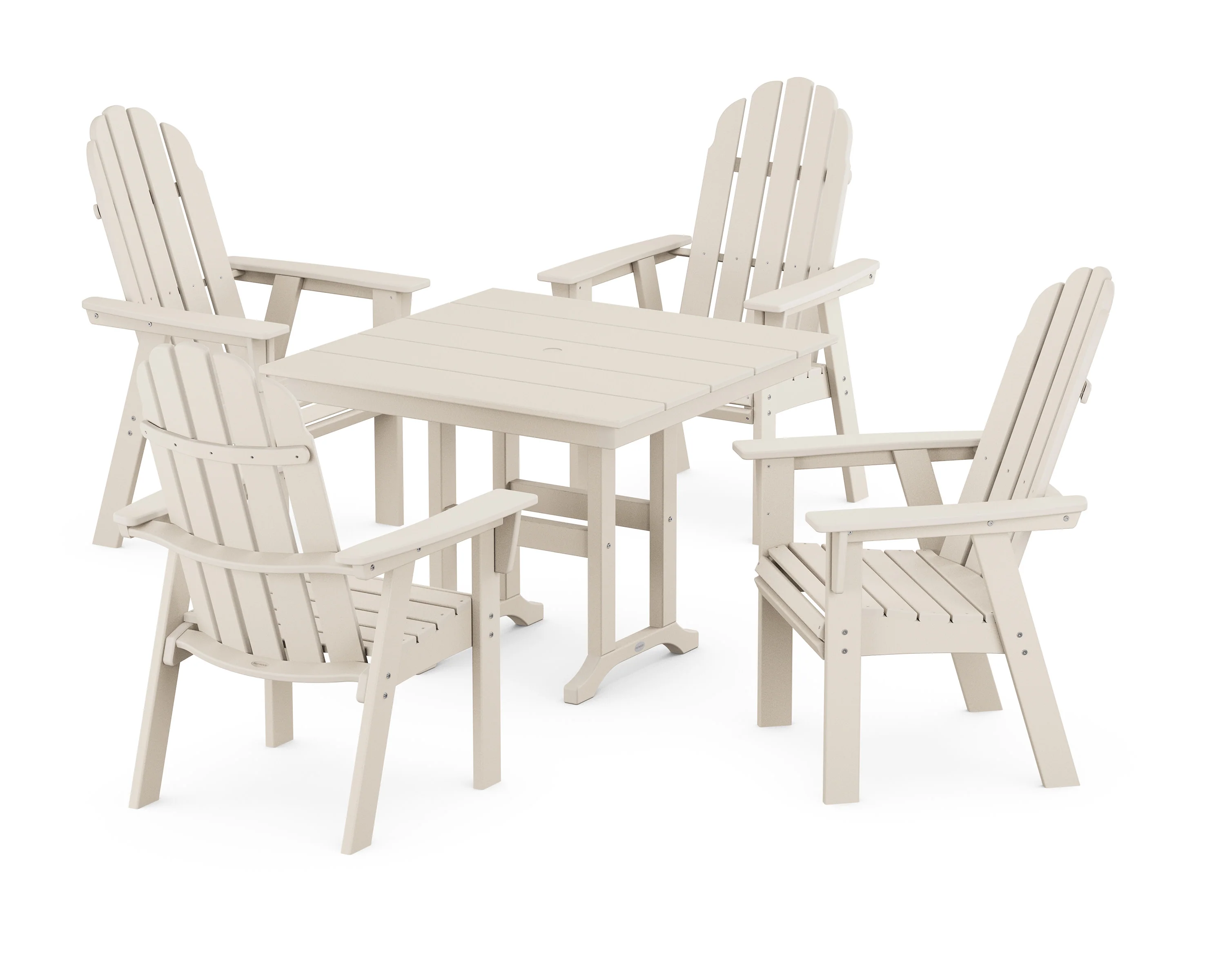 Vineyard Curveback Adirondack 5-Piece Farmhouse Dining Set - Image 16