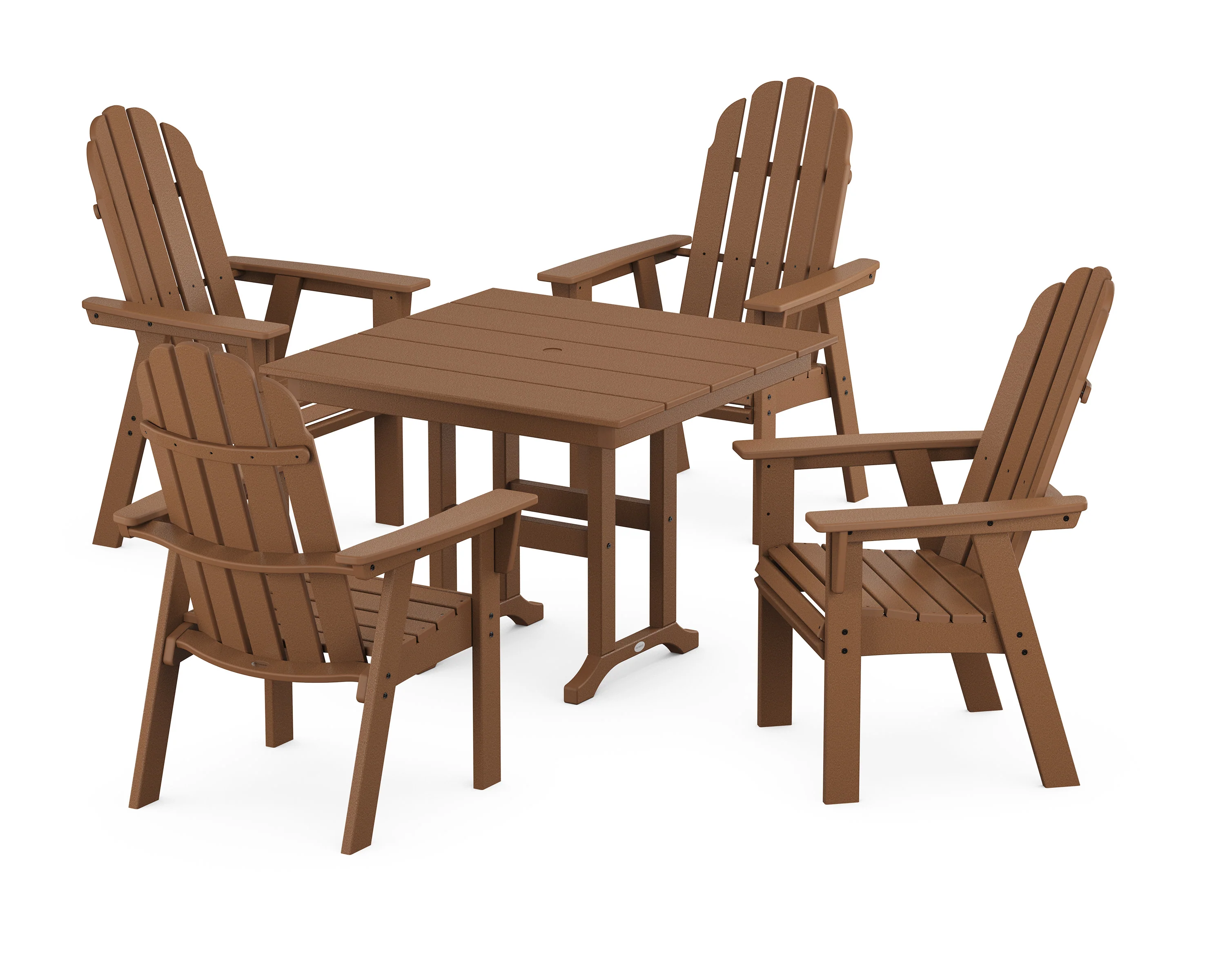 Vineyard Curveback Adirondack 5-Piece Farmhouse Dining Set - Image 4