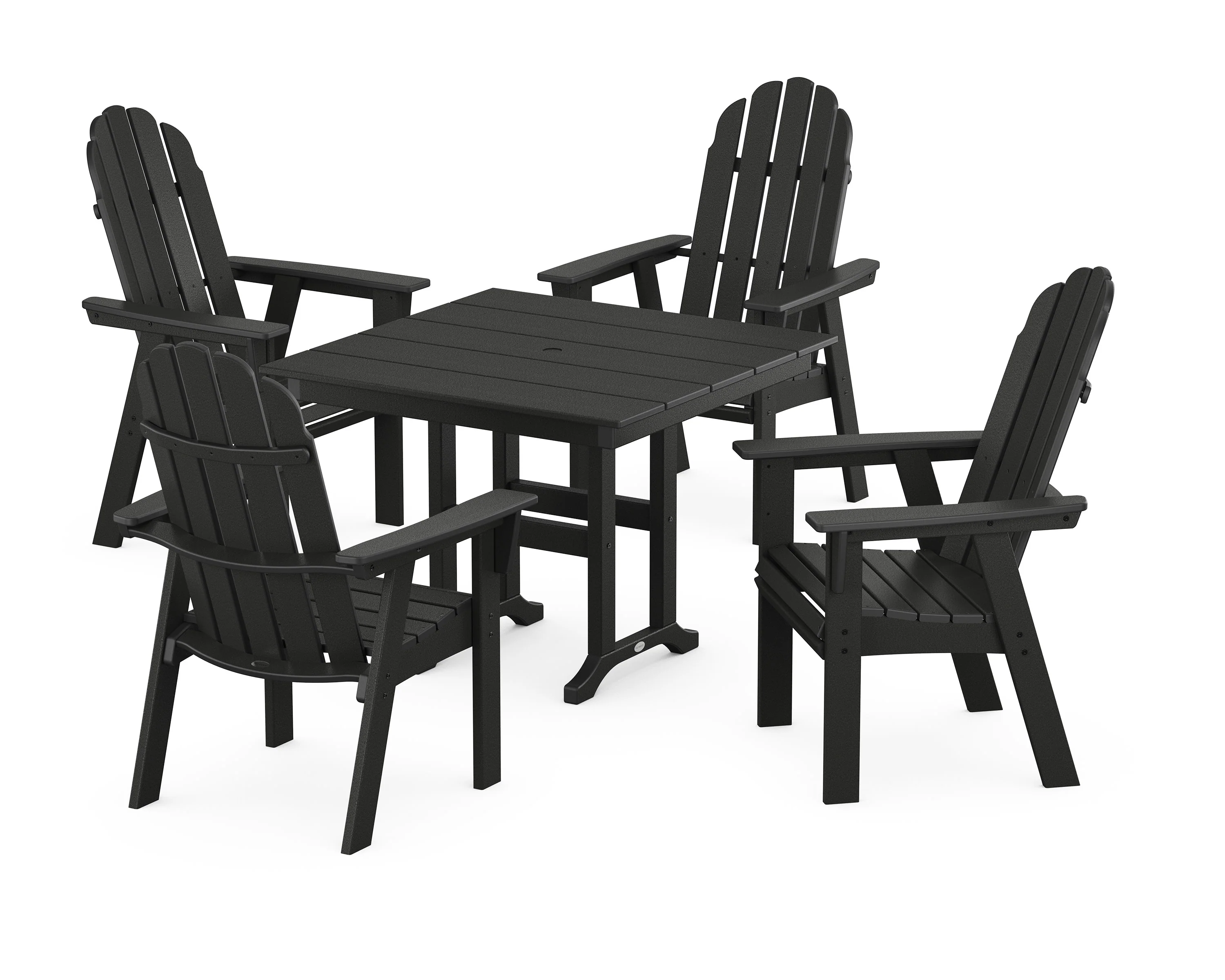 Vineyard Curveback Adirondack 5-Piece Farmhouse Dining Set - Image 5