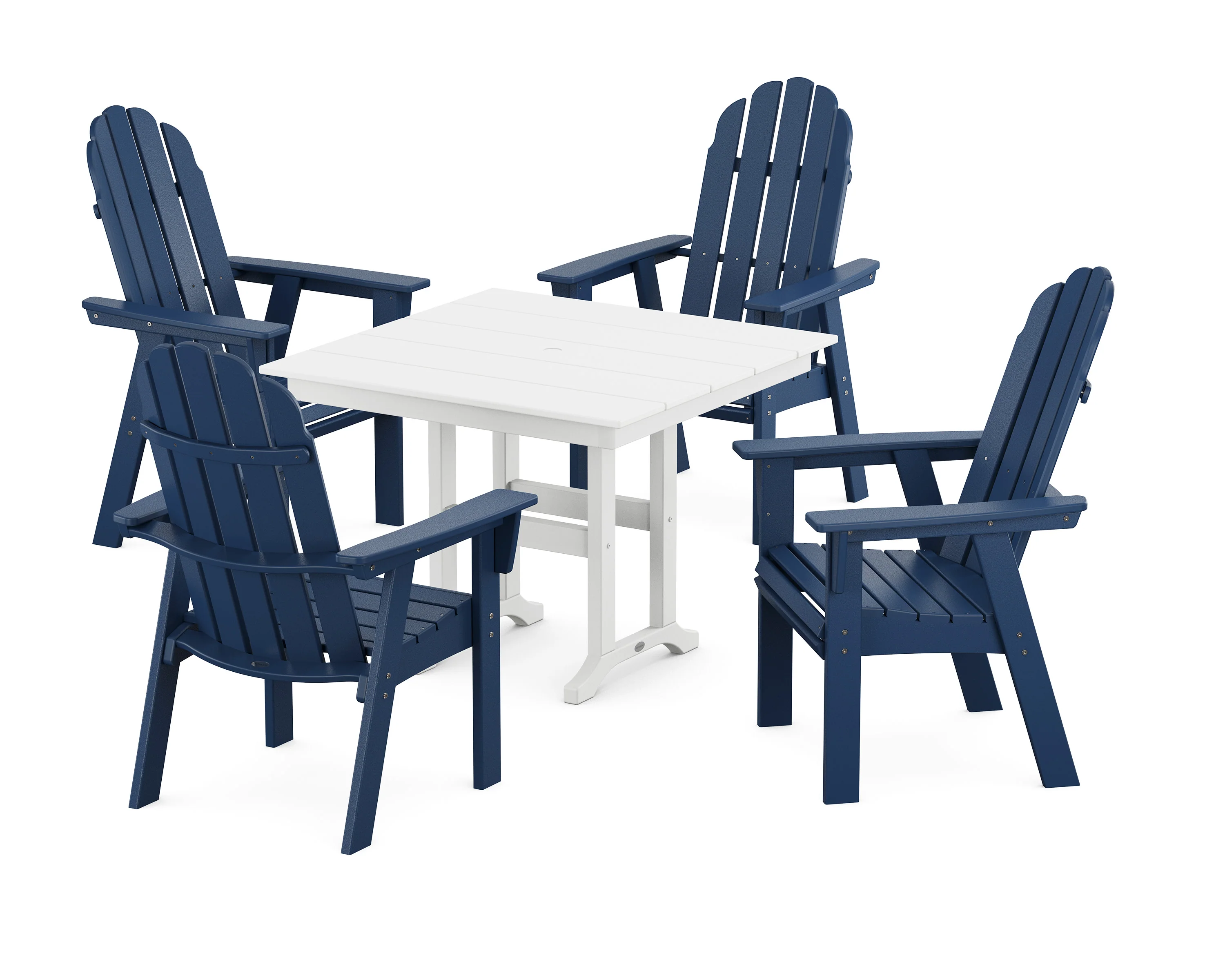 Vineyard Curveback Adirondack 5-Piece Farmhouse Dining Set - Image 7