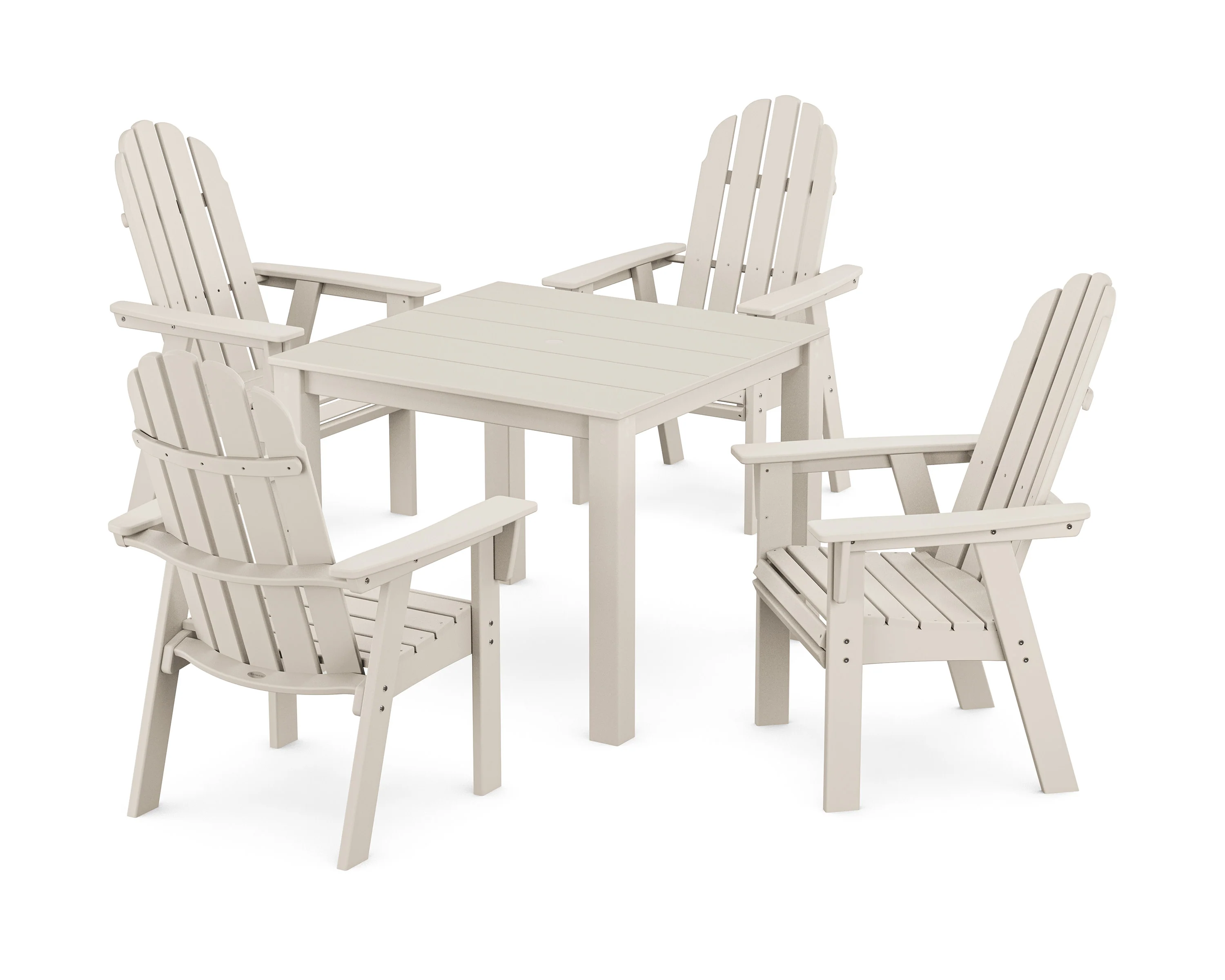 Vineyard Curveback Adirondack 5-Piece Parsons Dining Set - Image 7