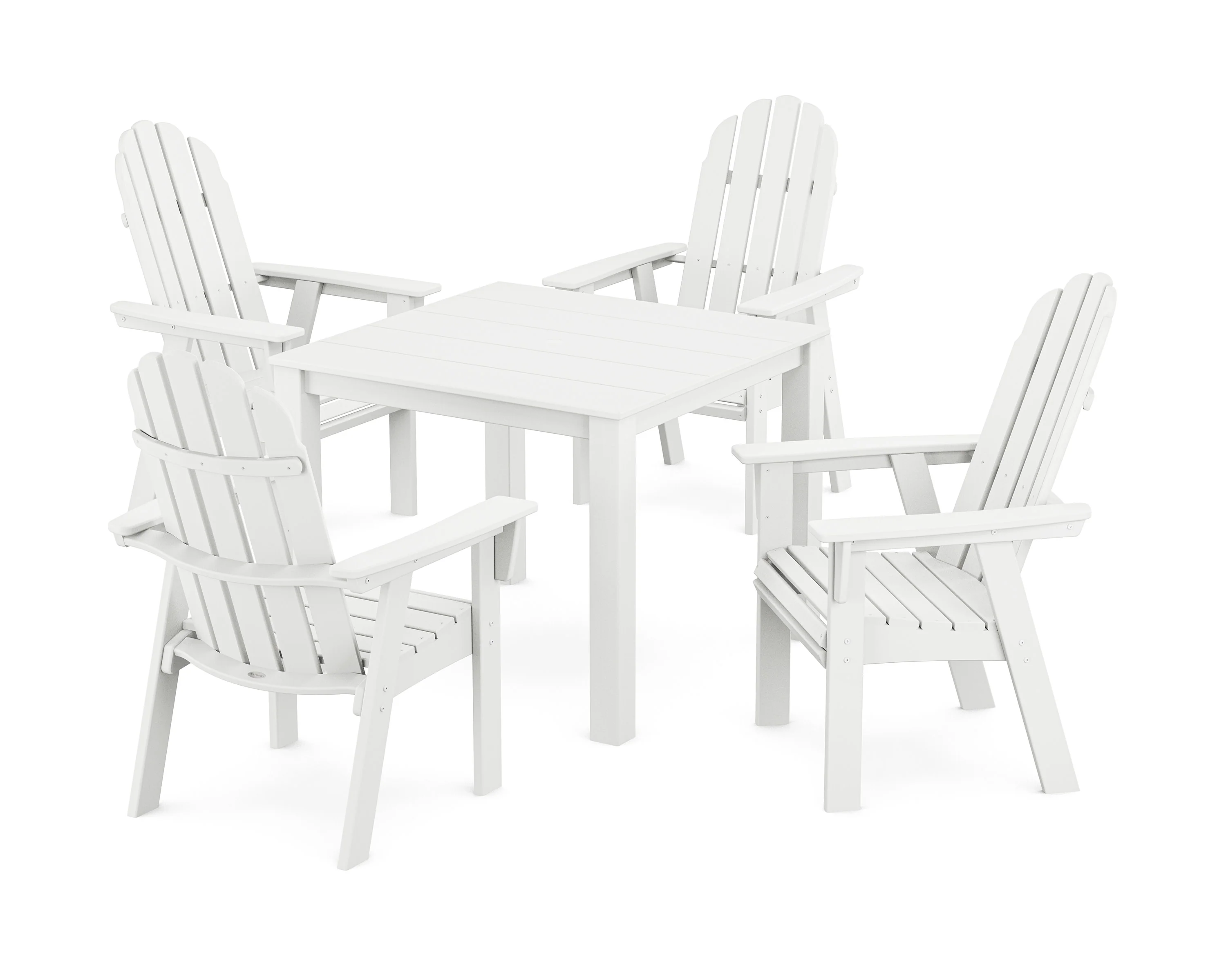 Vineyard Curveback Adirondack 5-Piece Parsons Dining Set - Image 9
