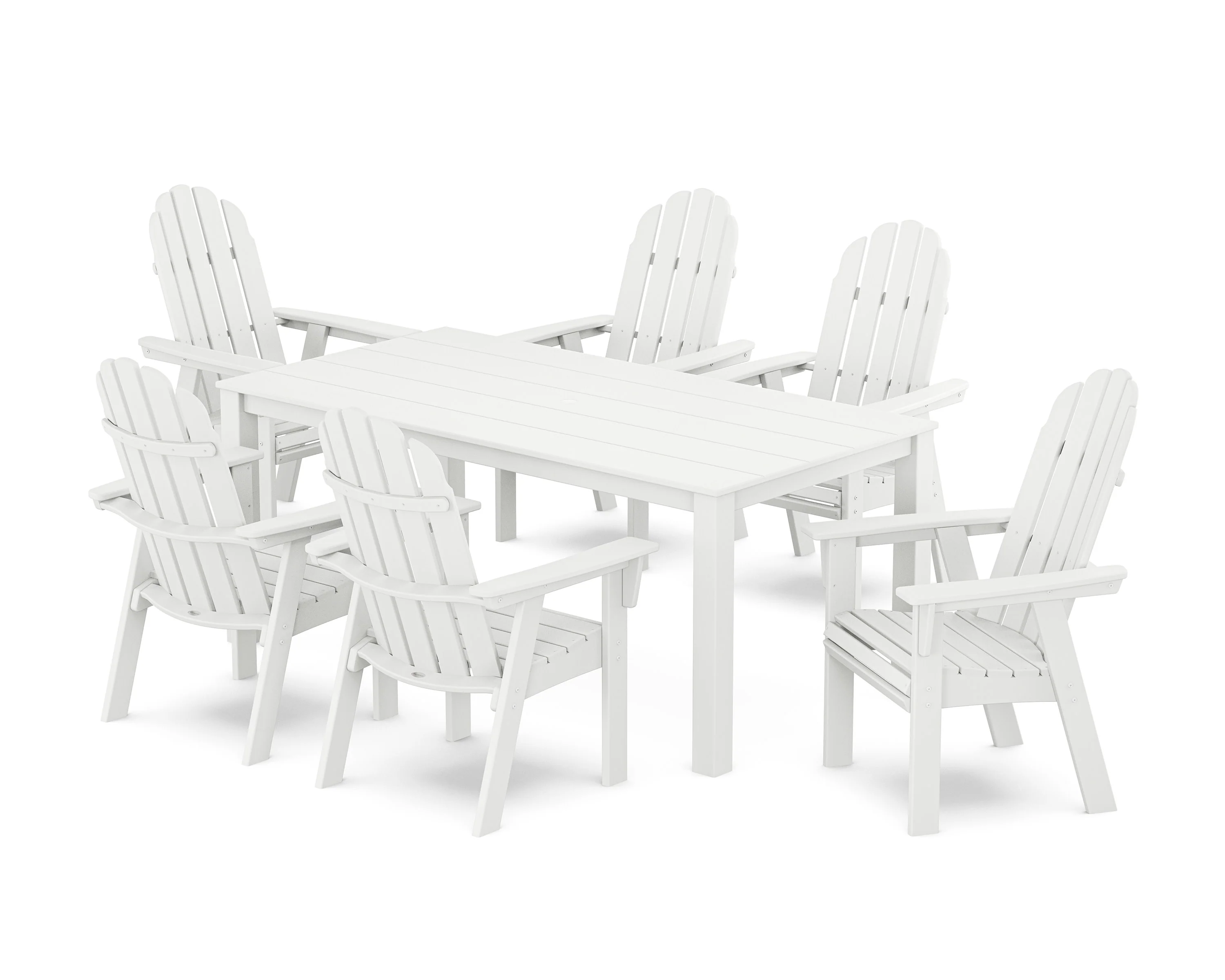 Vineyard Curveback Adirondack 7-Piece Parsons Dining Set - Image 8