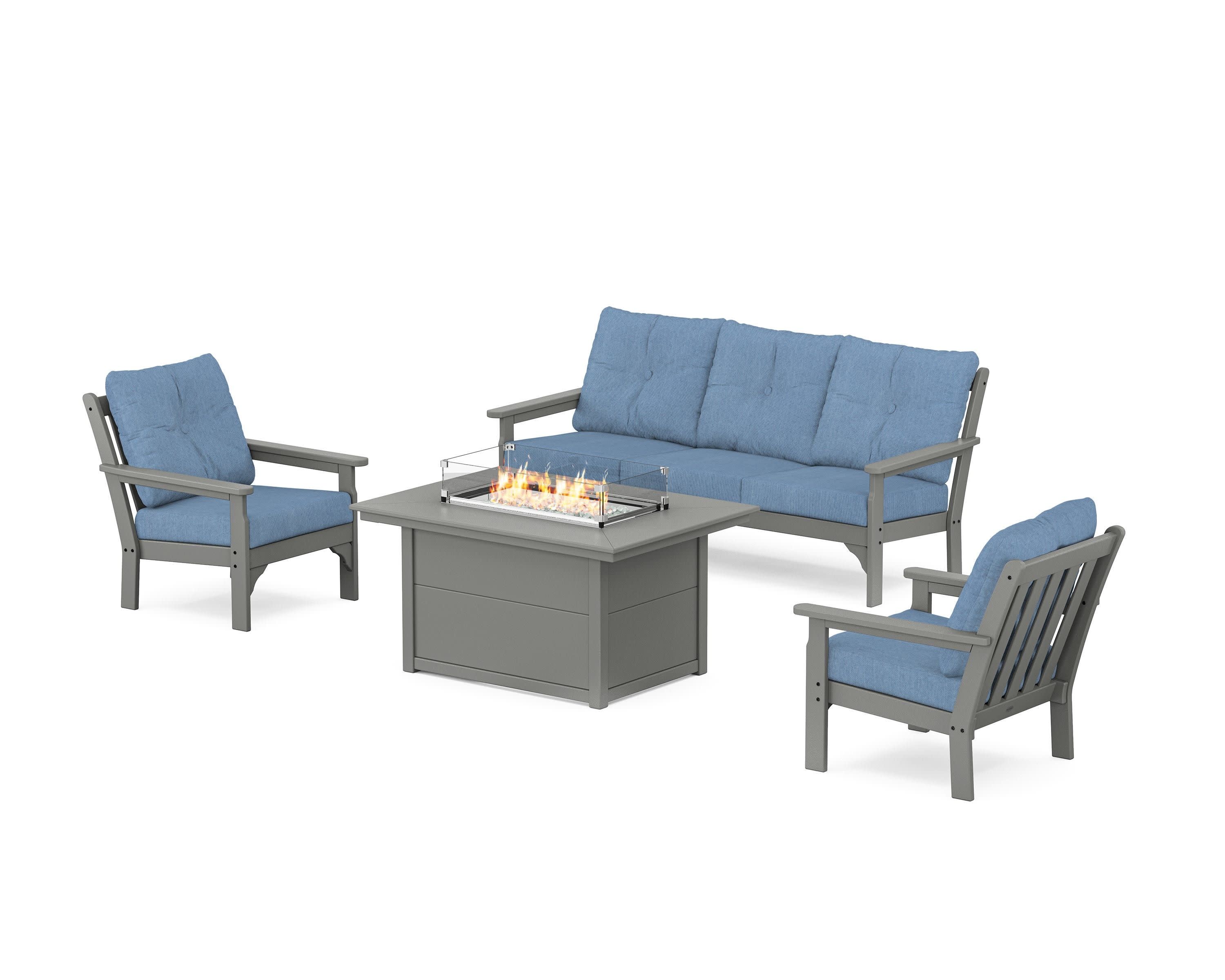 Vineyard Deep Seating Fire Pit Table Set - Image 109