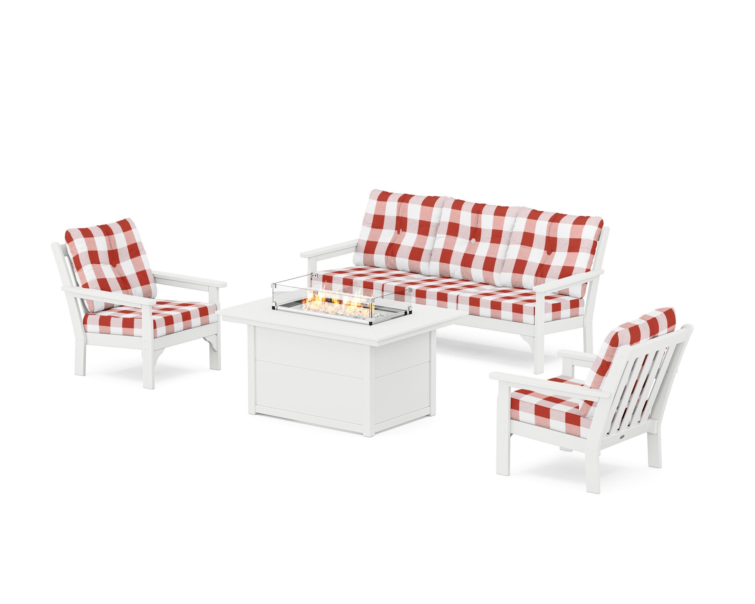 Vineyard Deep Seating Fire Pit Table Set - Image 11