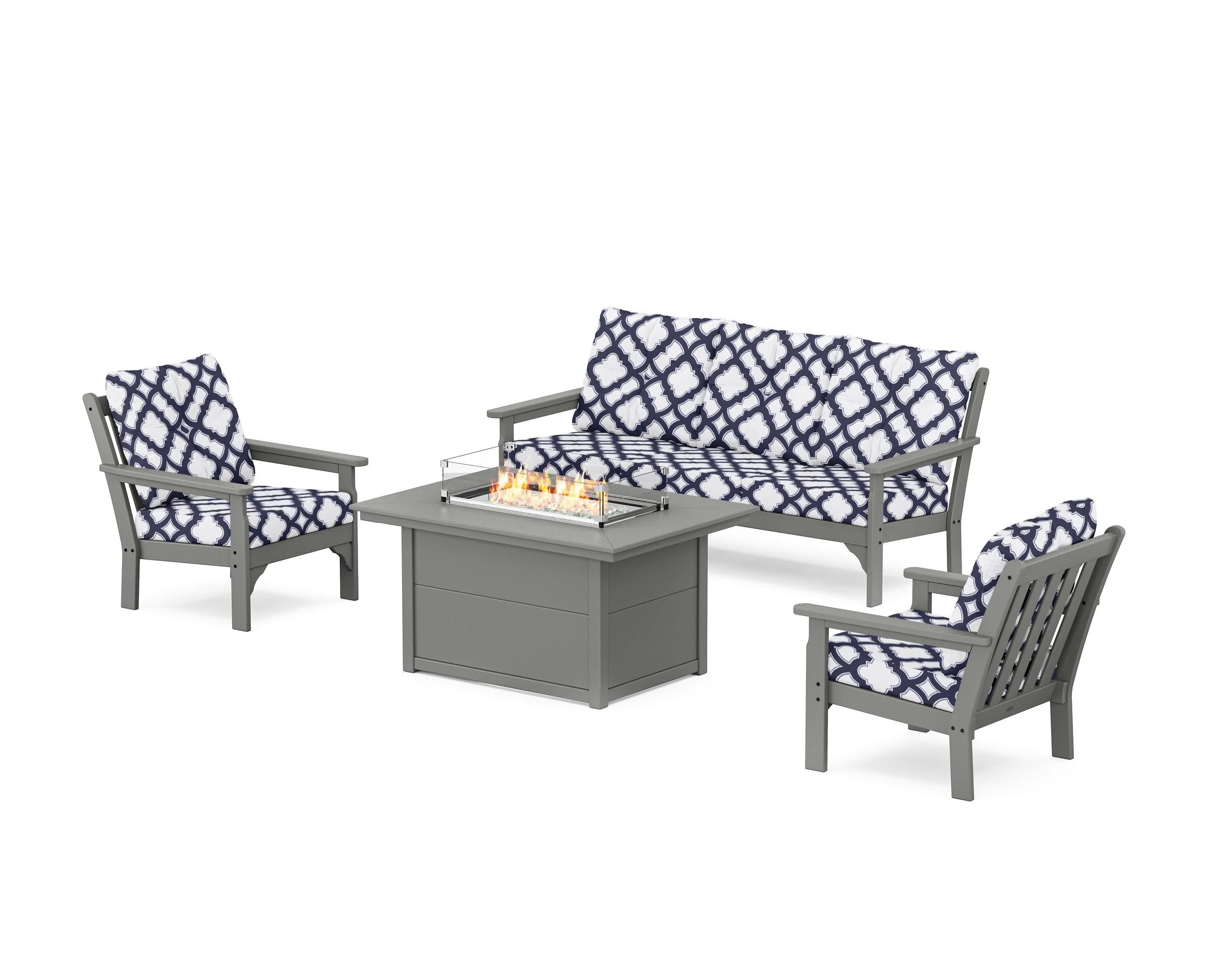 Vineyard Deep Seating Fire Pit Table Set - Image 119