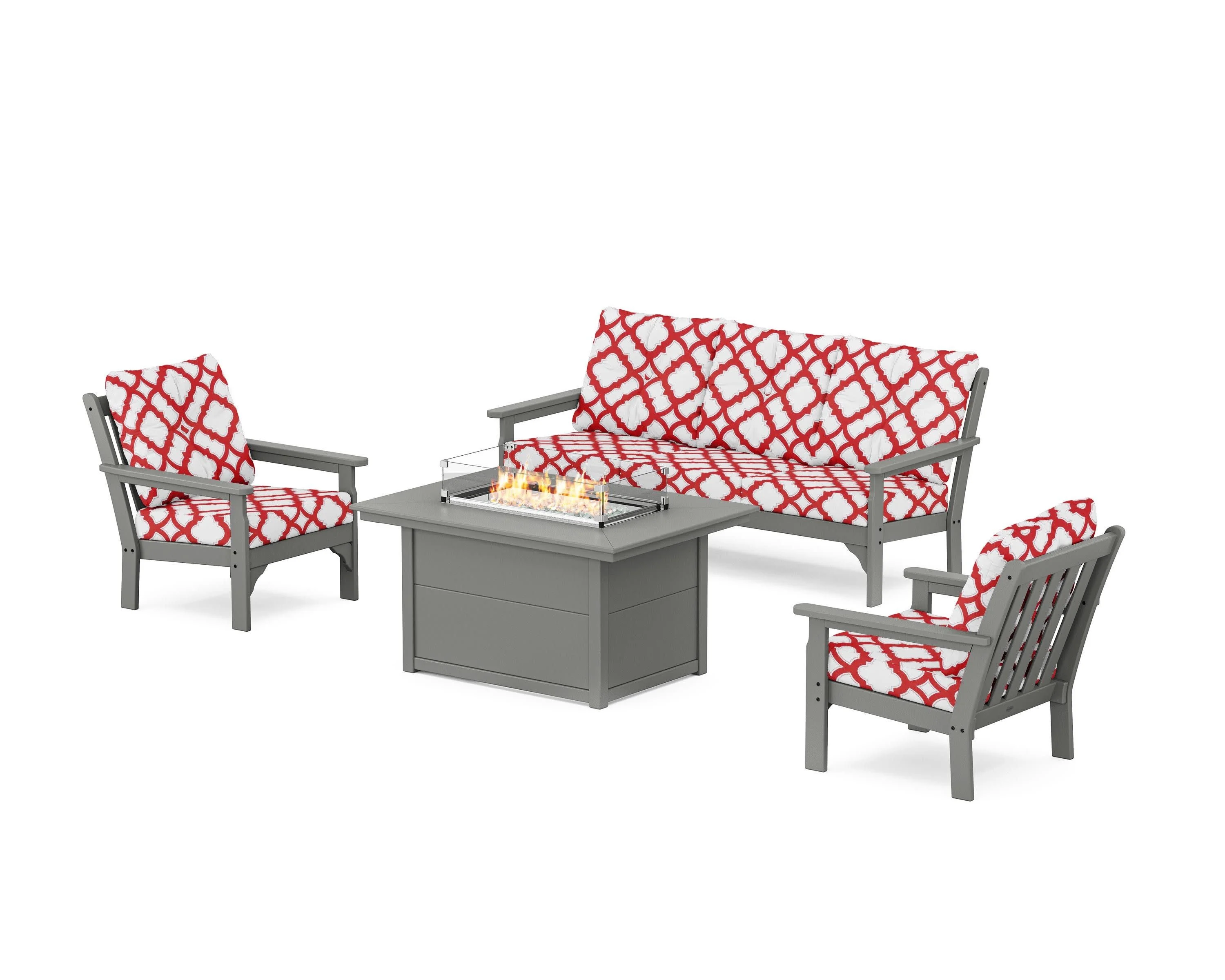 Vineyard Deep Seating Fire Pit Table Set - Image 156