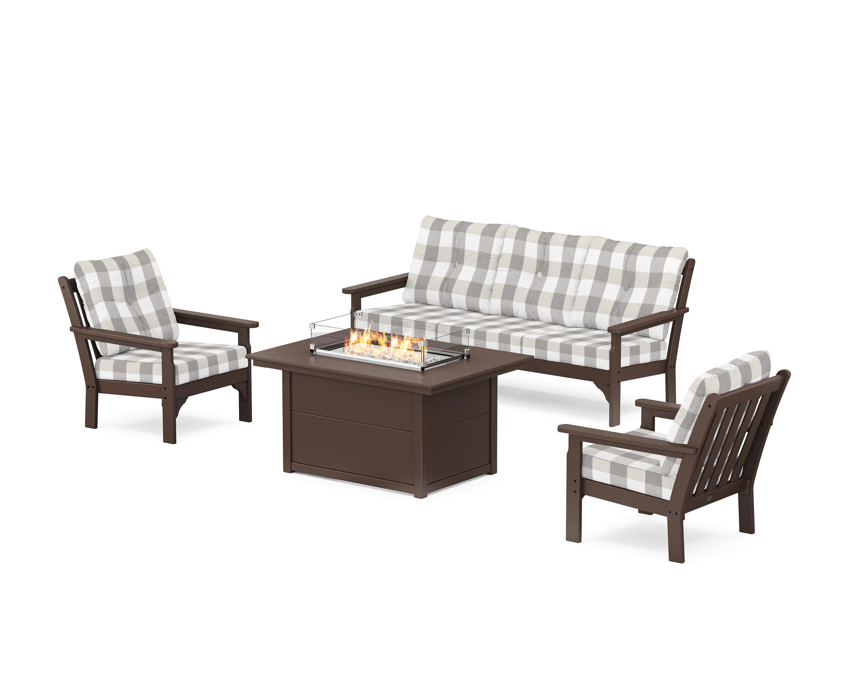 Vineyard Deep Seating Fire Pit Table Set - Image 160