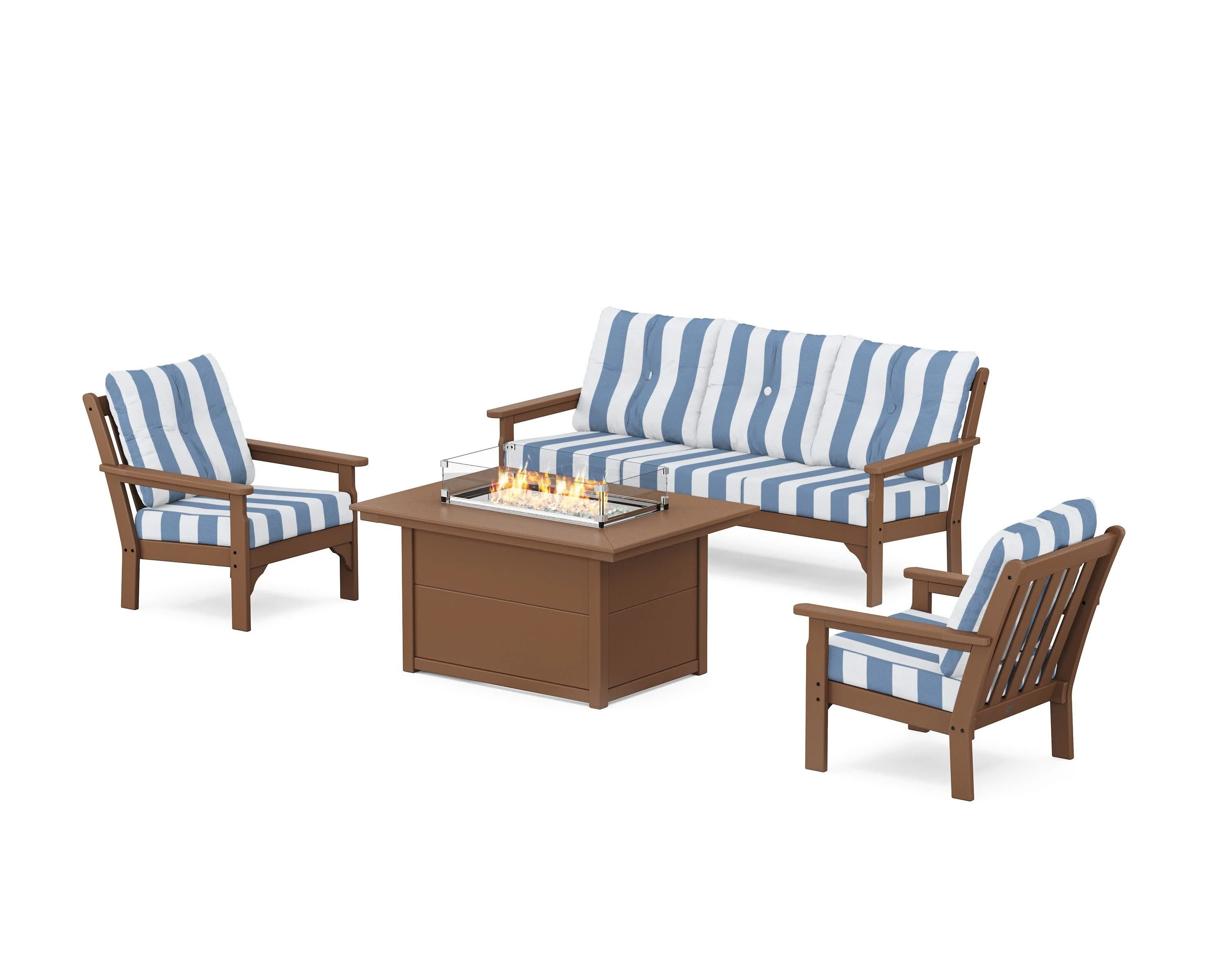 Vineyard Deep Seating Fire Pit Table Set - Image 17