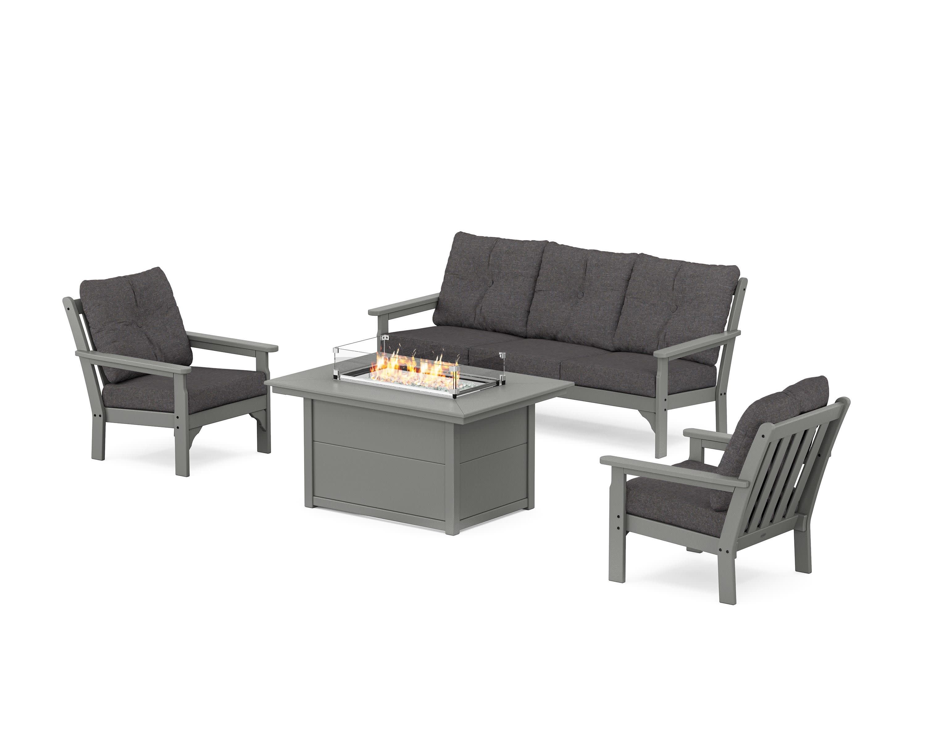Vineyard Deep Seating Fire Pit Table Set - Image 172