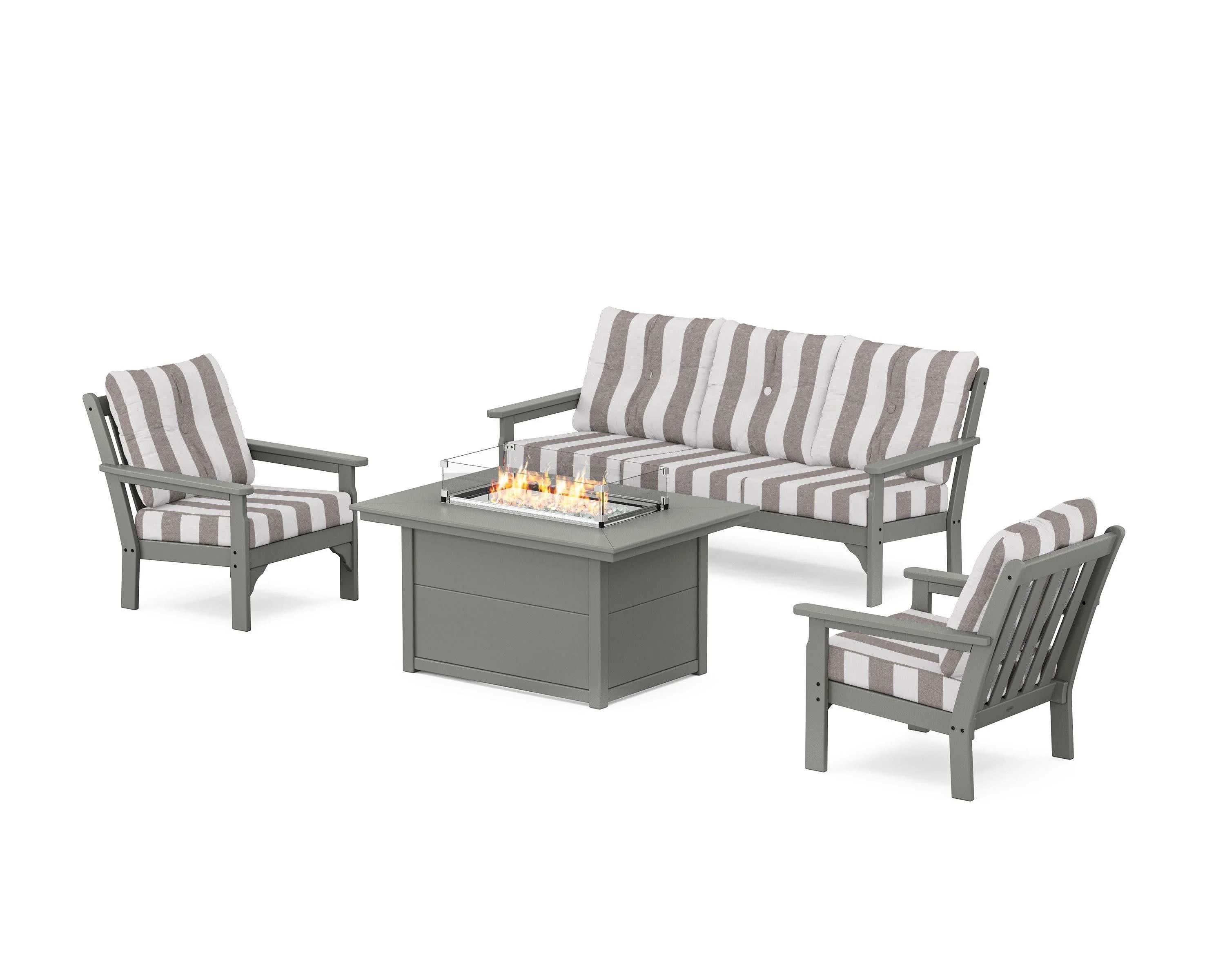 Vineyard Deep Seating Fire Pit Table Set - Image 186