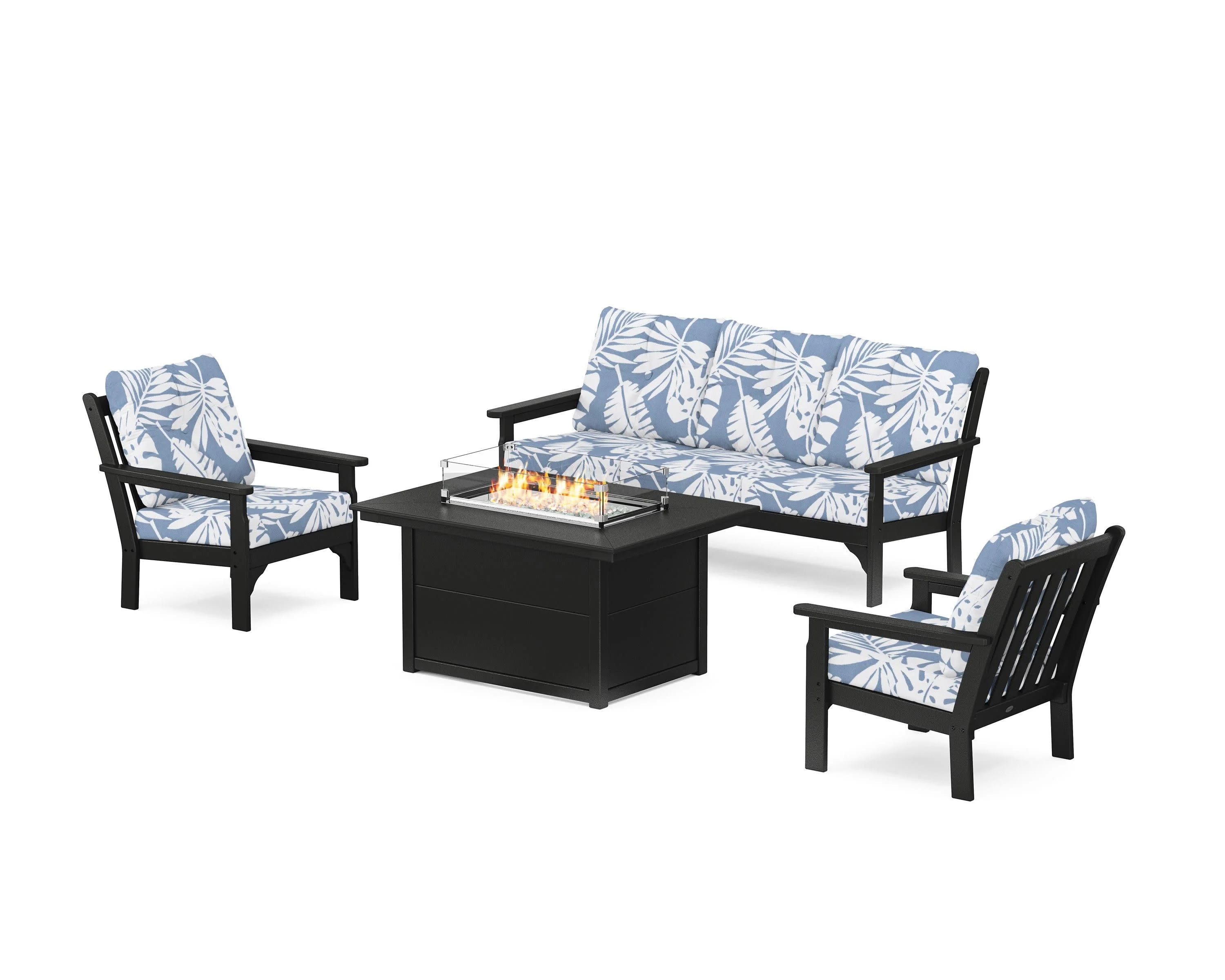 Vineyard Deep Seating Fire Pit Table Set - Image 190