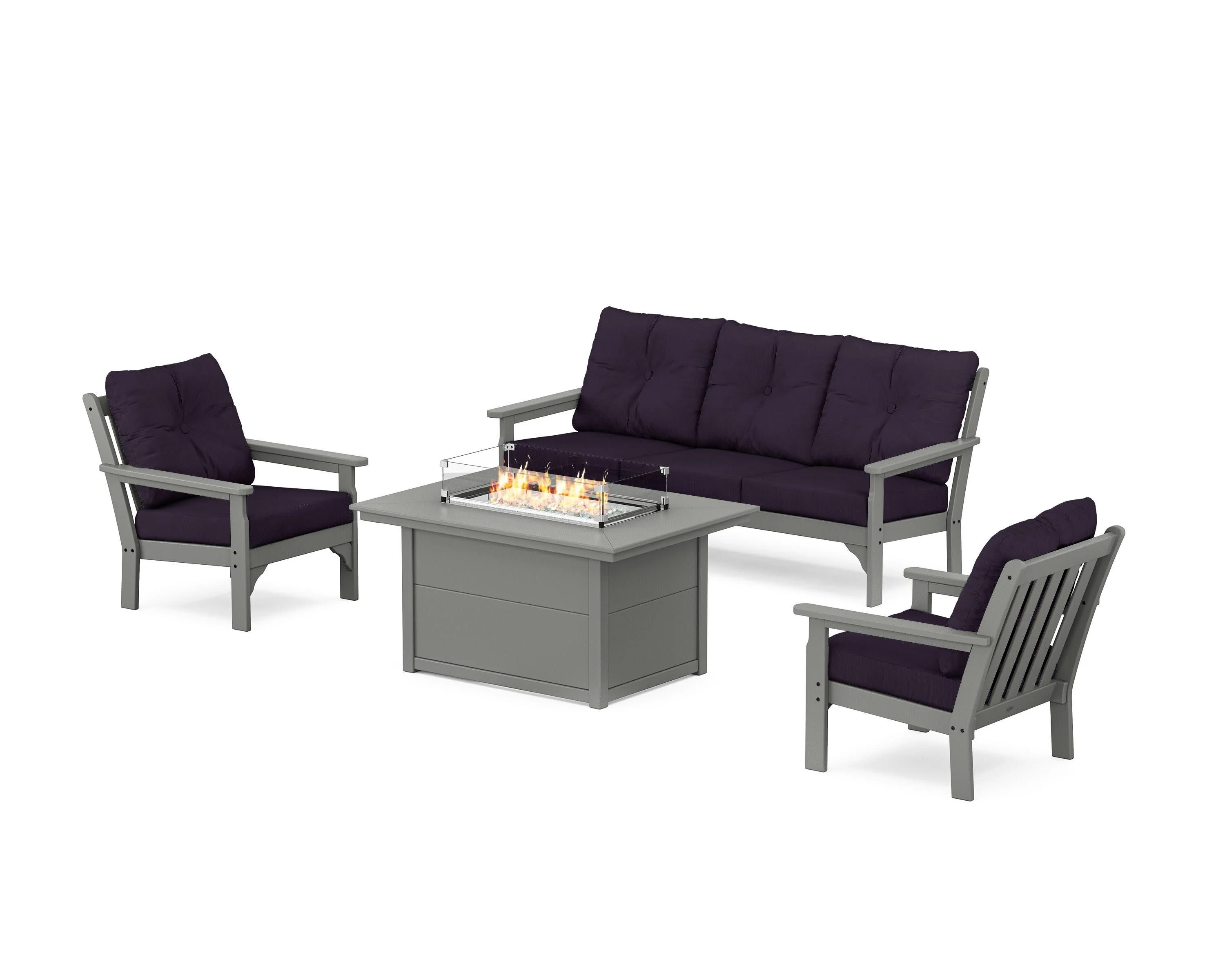 Vineyard Deep Seating Fire Pit Table Set - Image 208