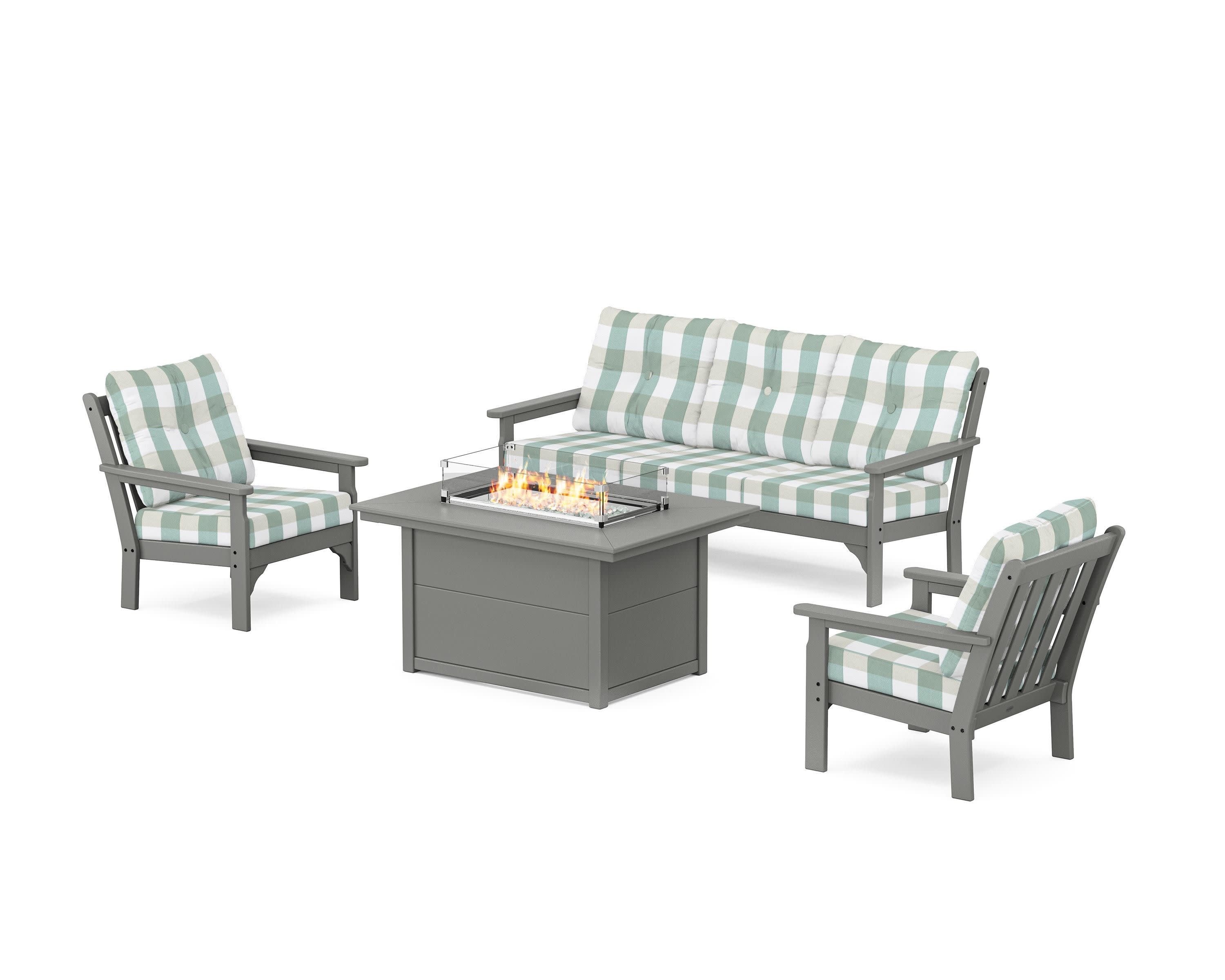 Vineyard Deep Seating Fire Pit Table Set - Image 25
