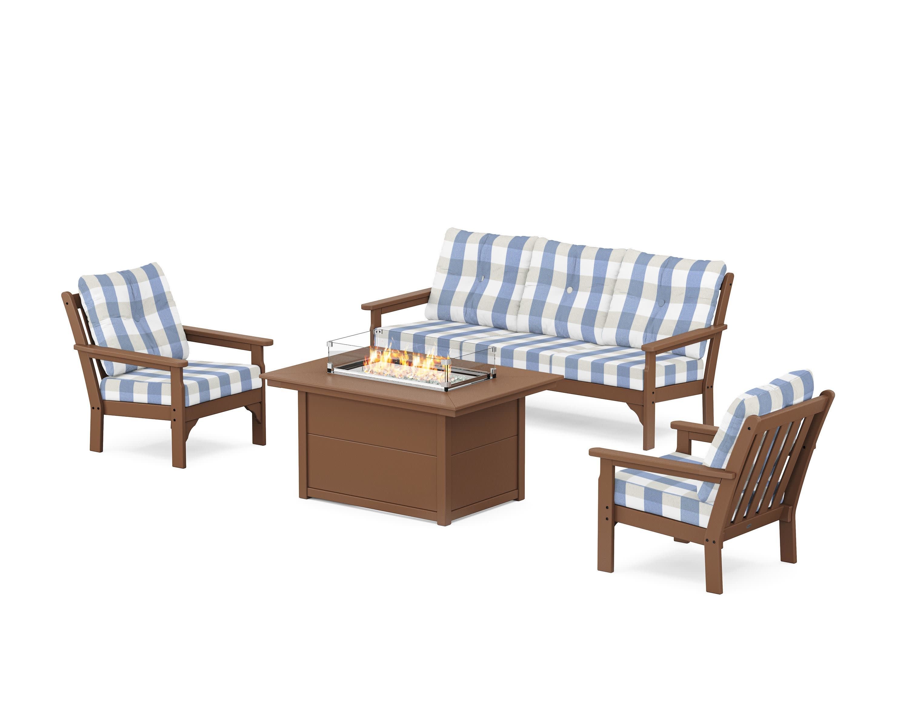 Vineyard Deep Seating Fire Pit Table Set - Image 34