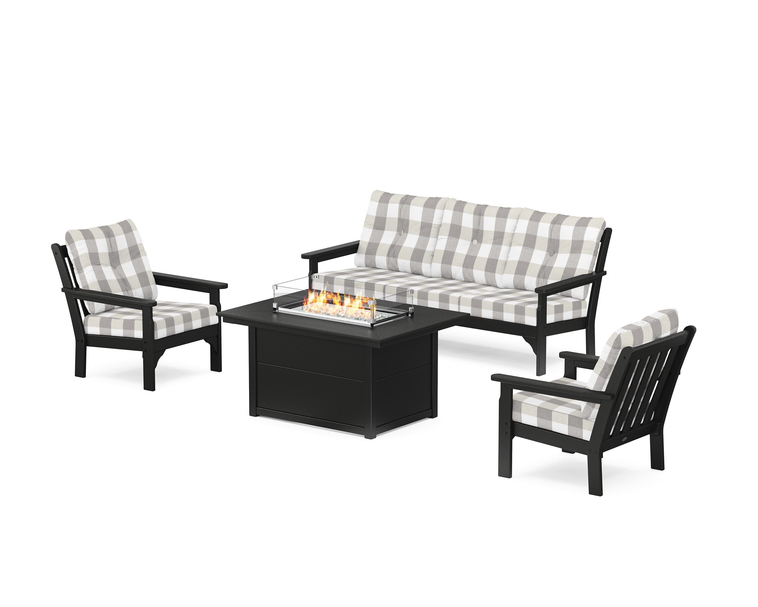 Vineyard Deep Seating Fire Pit Table Set - Image 6