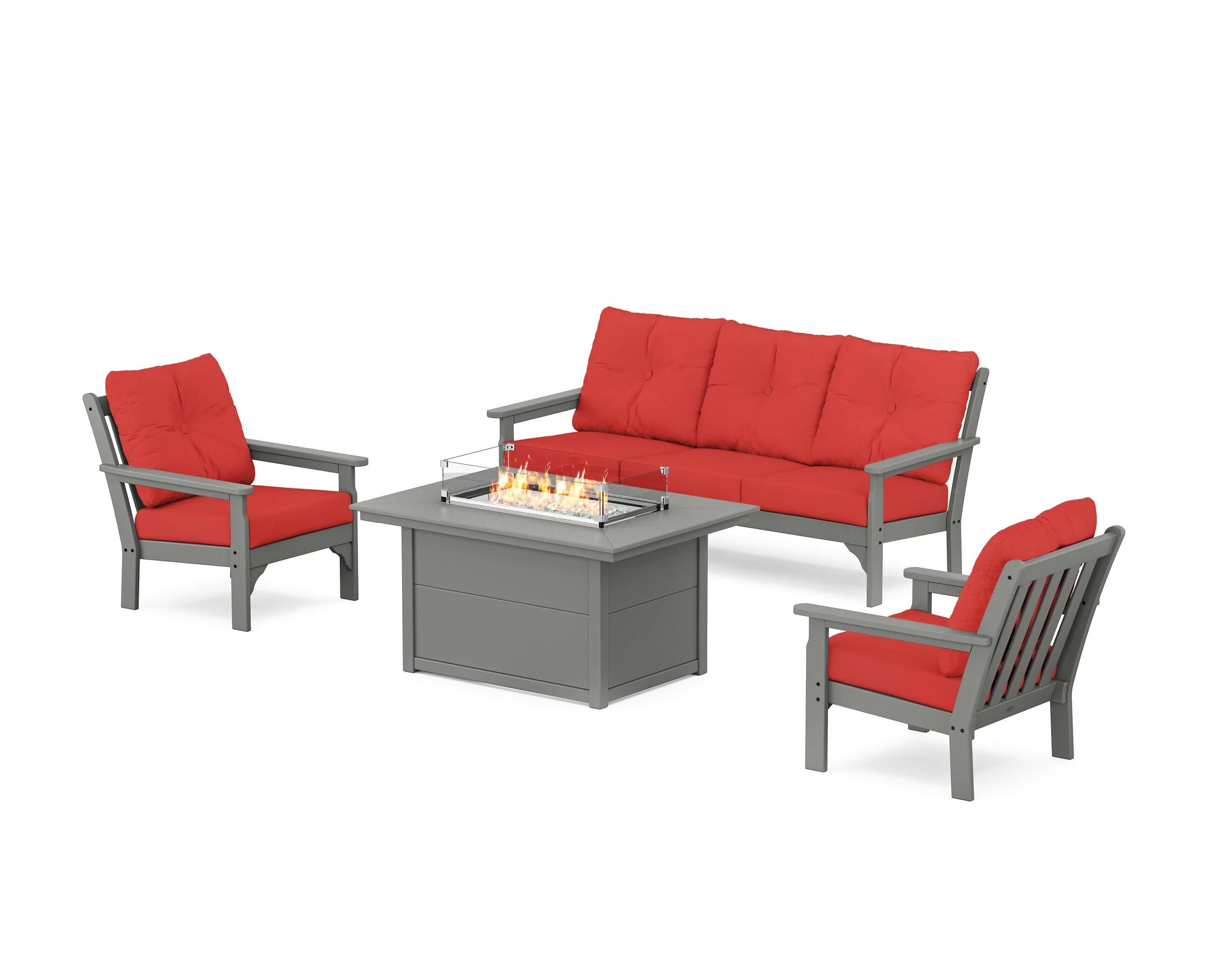 Vineyard Deep Seating Fire Pit Table Set - Image 7