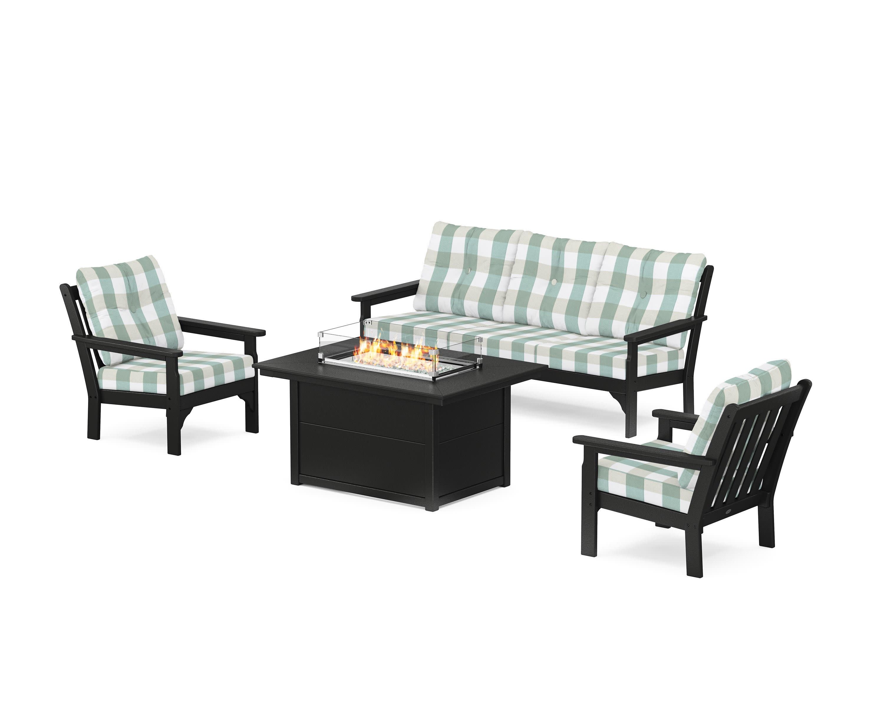 Vineyard Deep Seating Fire Pit Table Set - Image 9