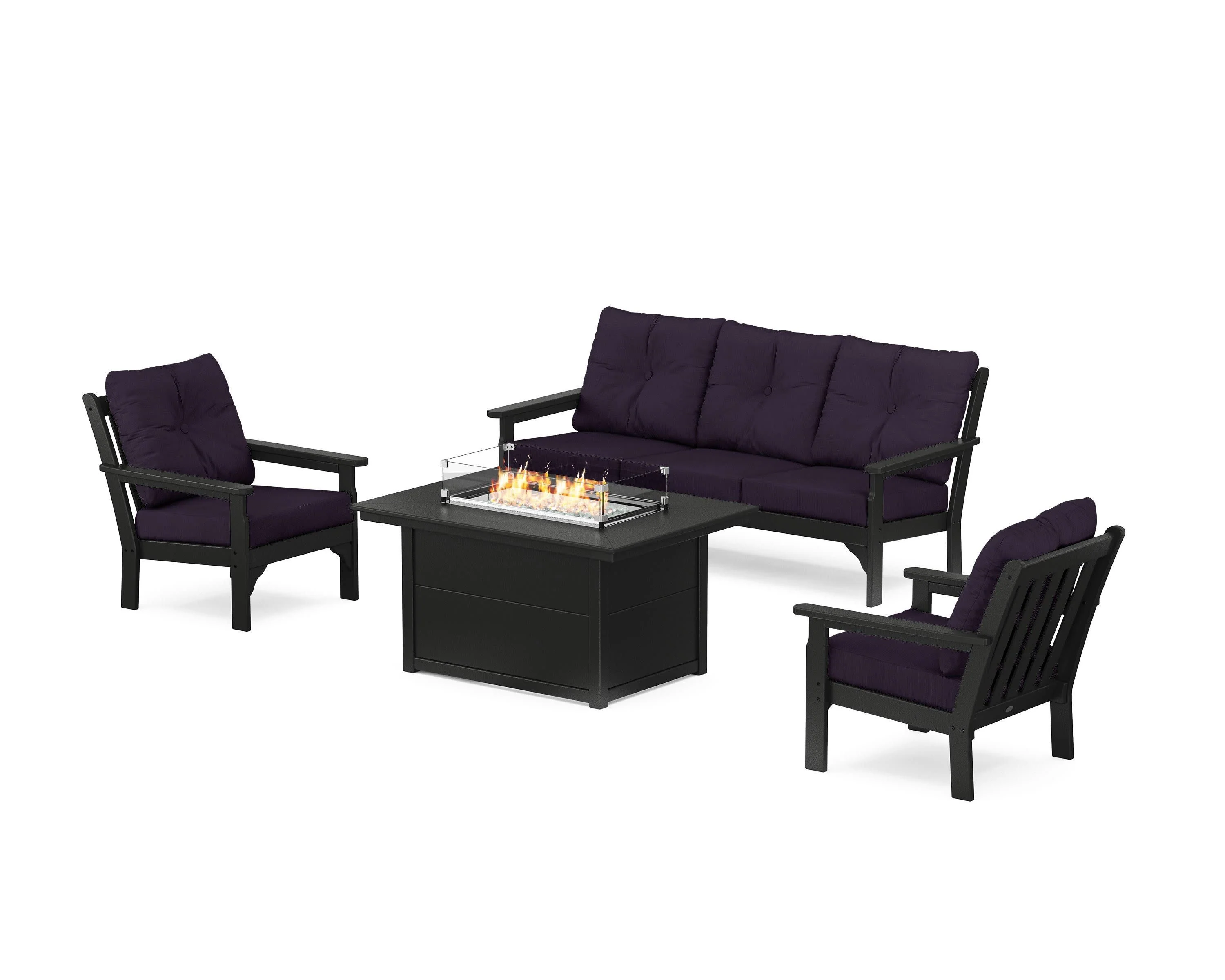 Vineyard Deep Seating Fire Pit Table Set - Image 90