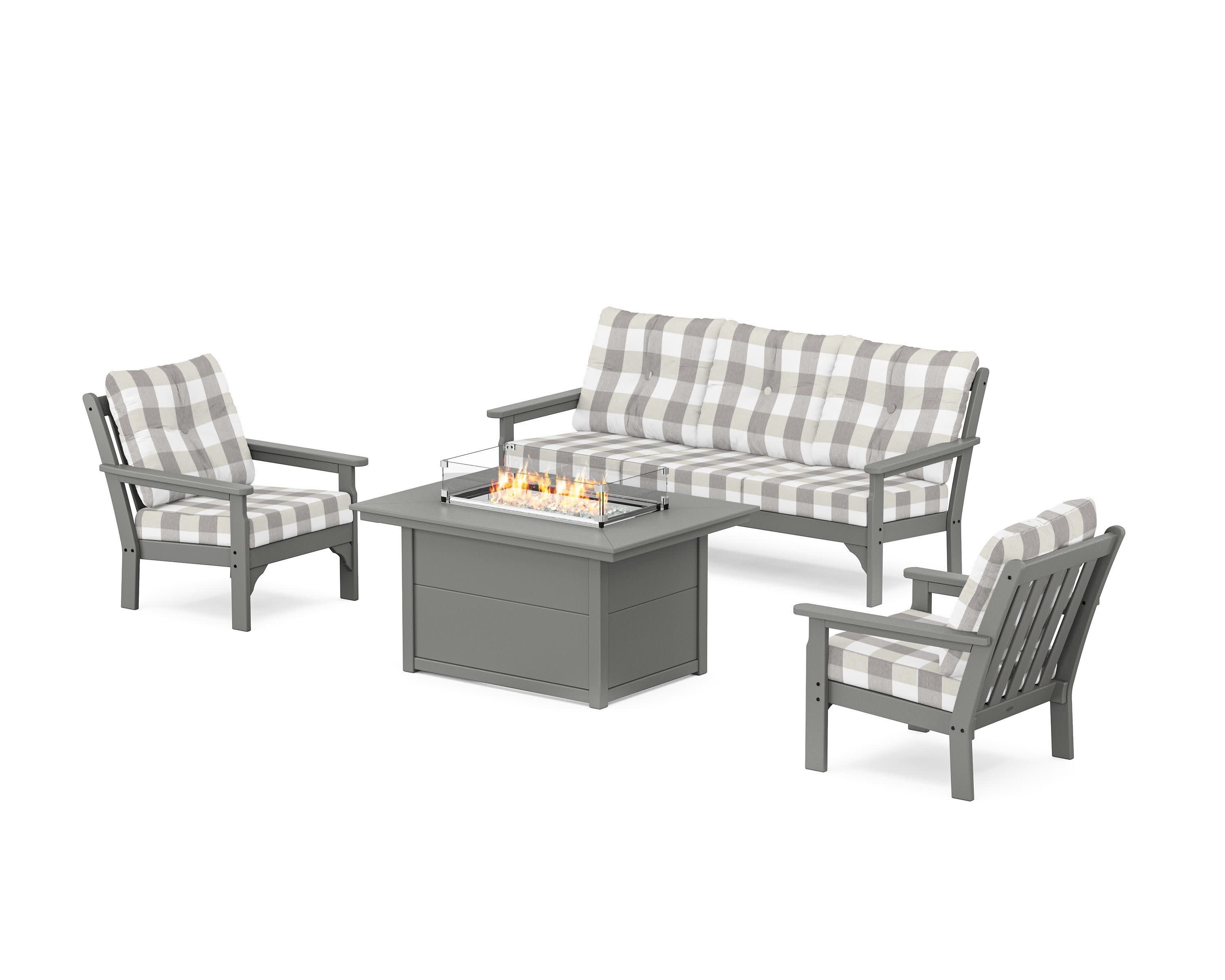Vineyard Deep Seating Fire Pit Table Set - Image 97