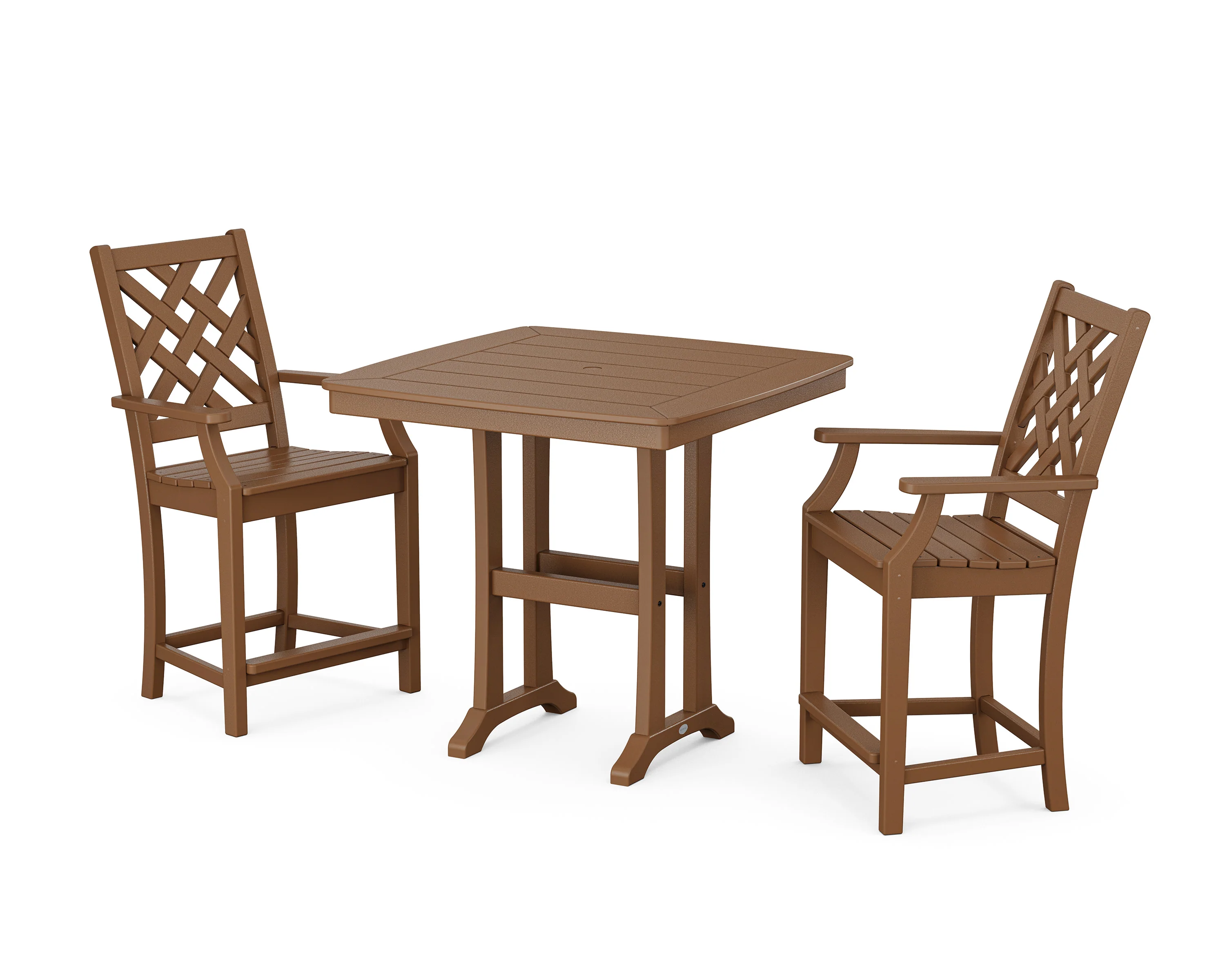 Wovendale 3-Piece Counter Set with Trestle Legs - Image 3