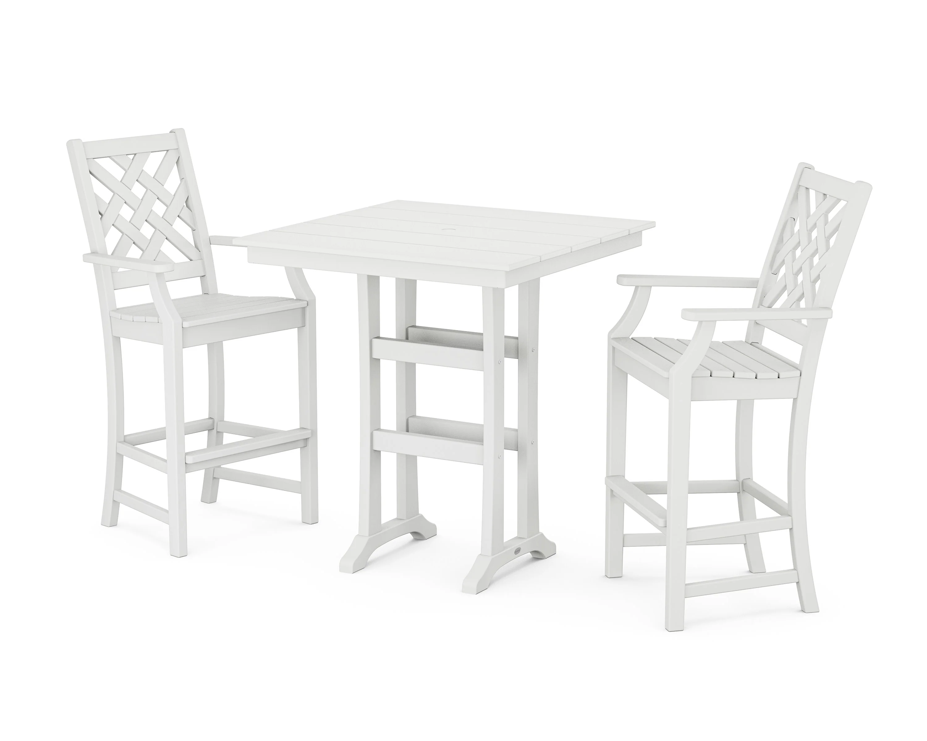 Wovendale 3-Piece Farmhouse Bar Set with Trestle Legs - Image 5