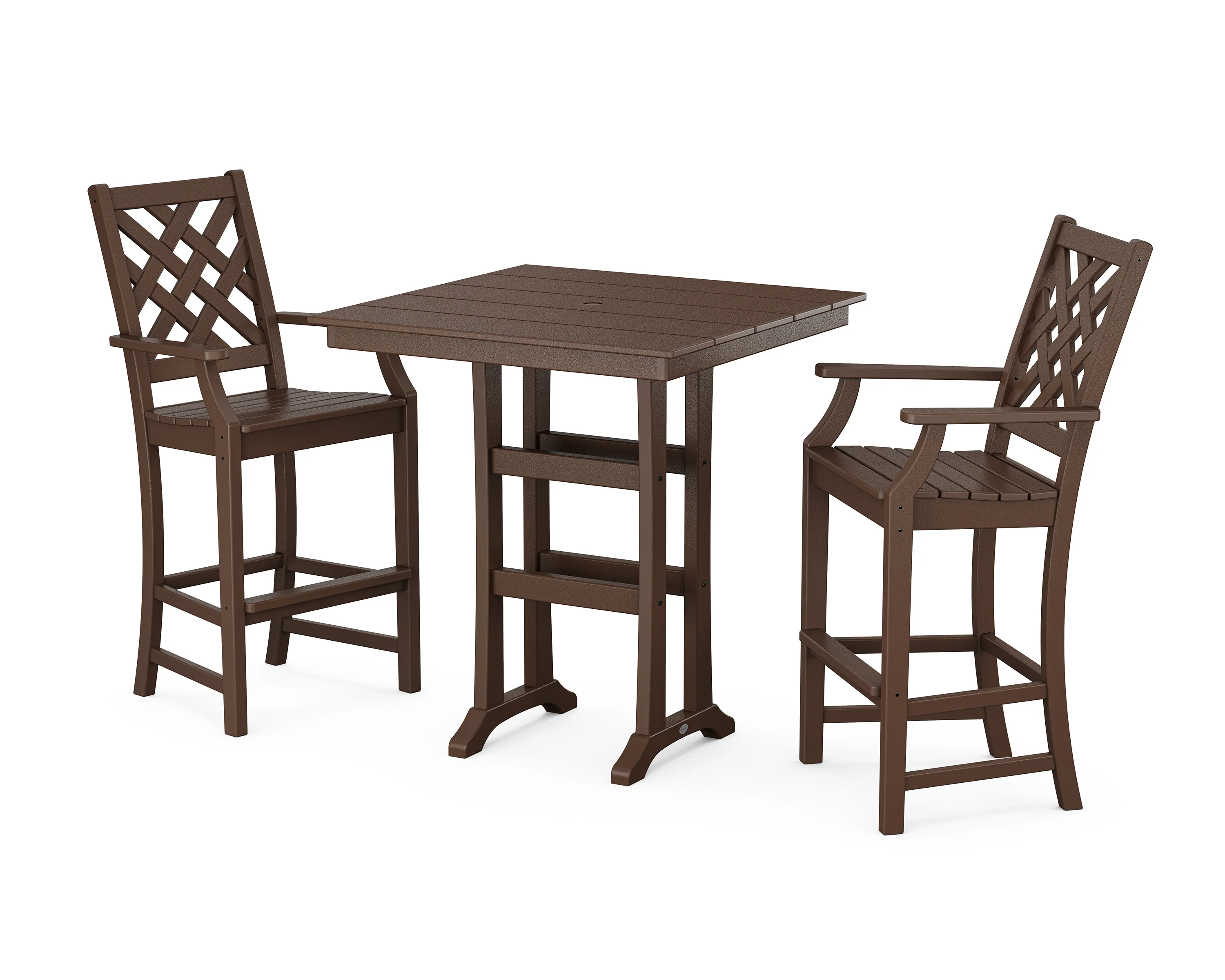 Wovendale 3-Piece Farmhouse Bar Set with Trestle Legs - Image 7