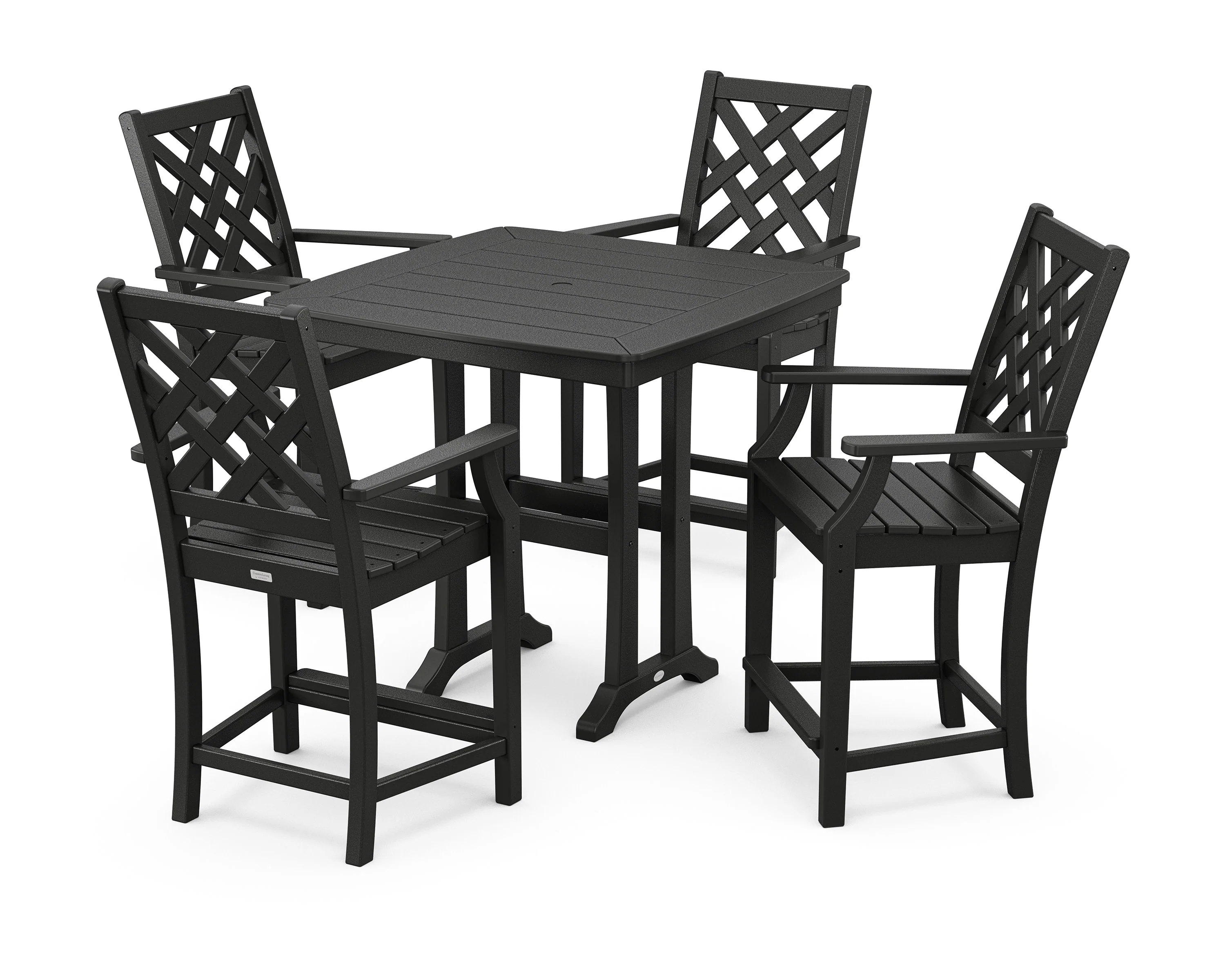 Wovendale 5-Piece Counter Set with Trestle Legs - Image 6