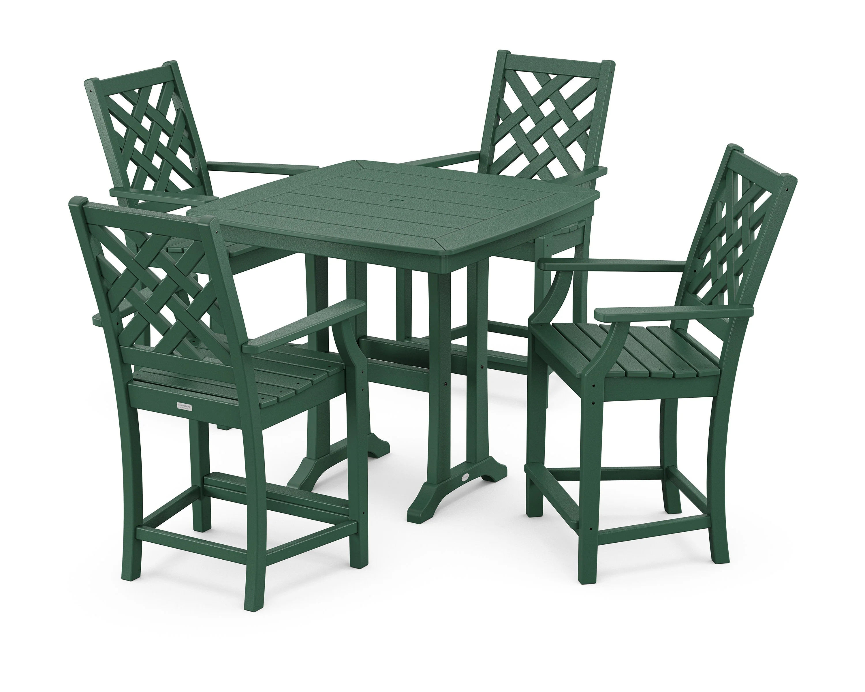 Wovendale 5-Piece Counter Set with Trestle Legs - Image 8