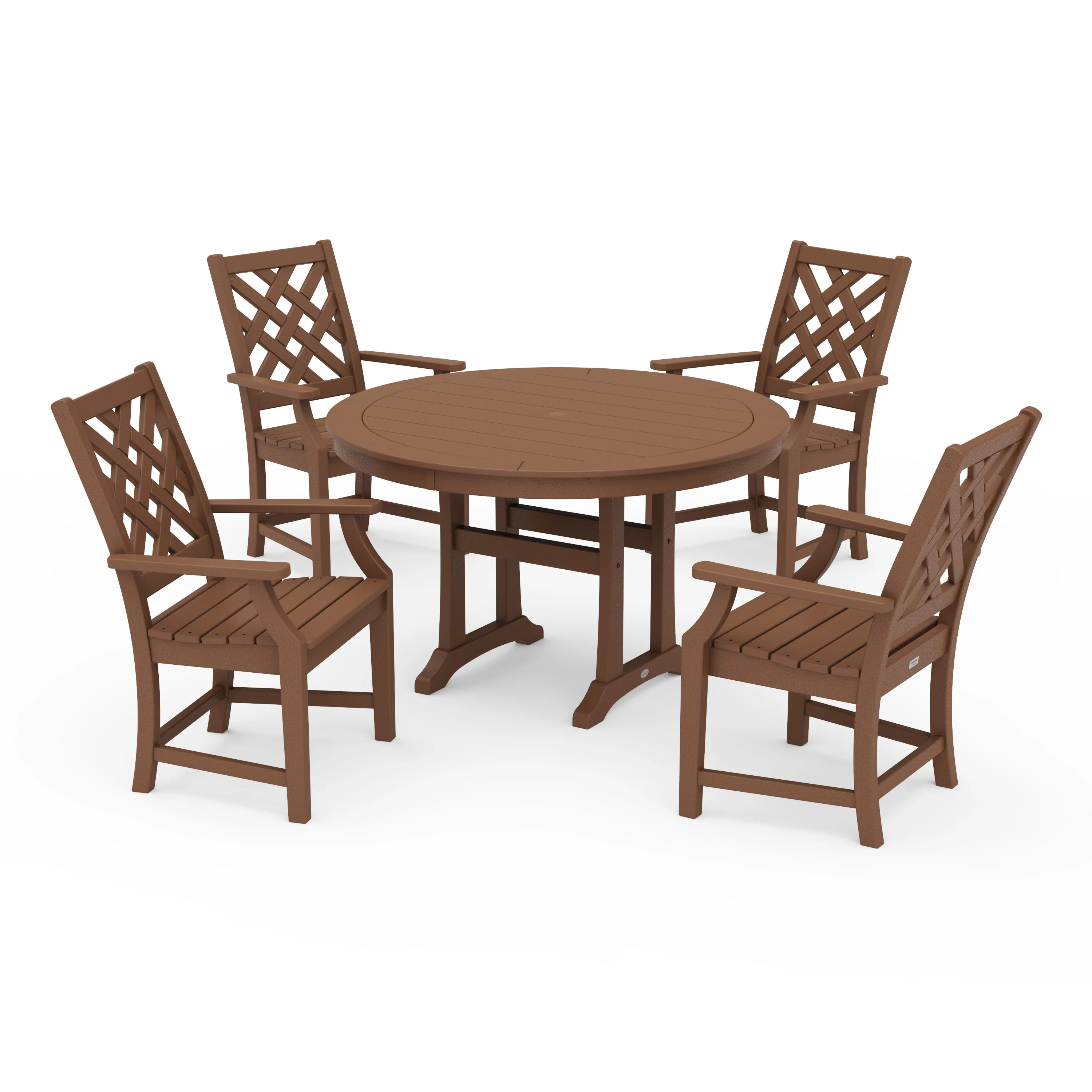 Wovendale 5-Piece Round Dining Set with Trestle Legs - Image 7