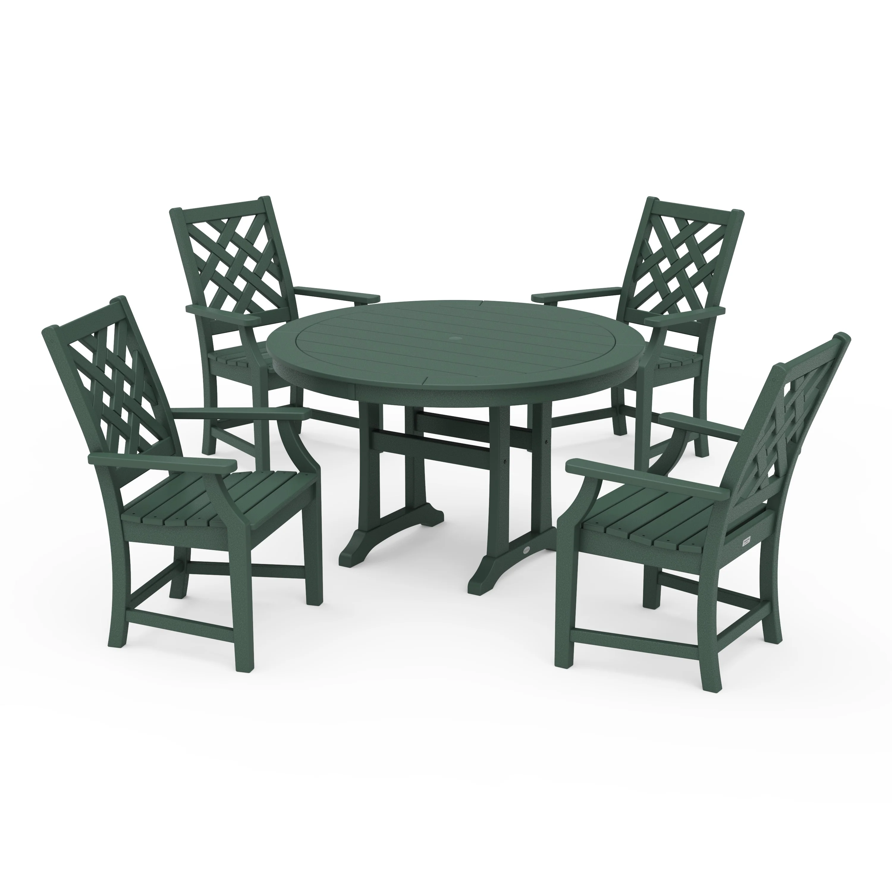 Wovendale 5-Piece Round Dining Set with Trestle Legs - Image 9