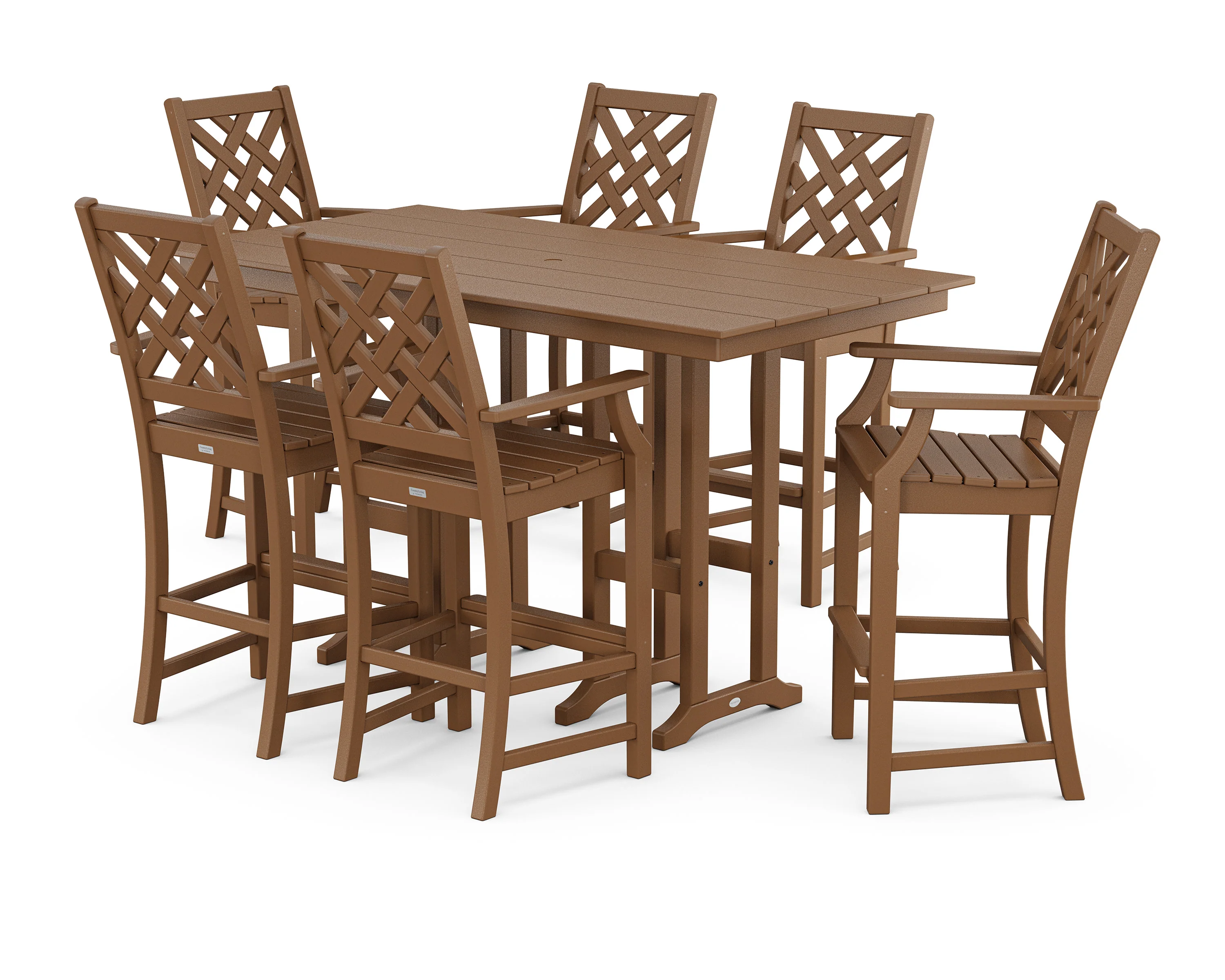Wovendale Arm Chair 7-Piece Farmhouse Bar Set - Image 9