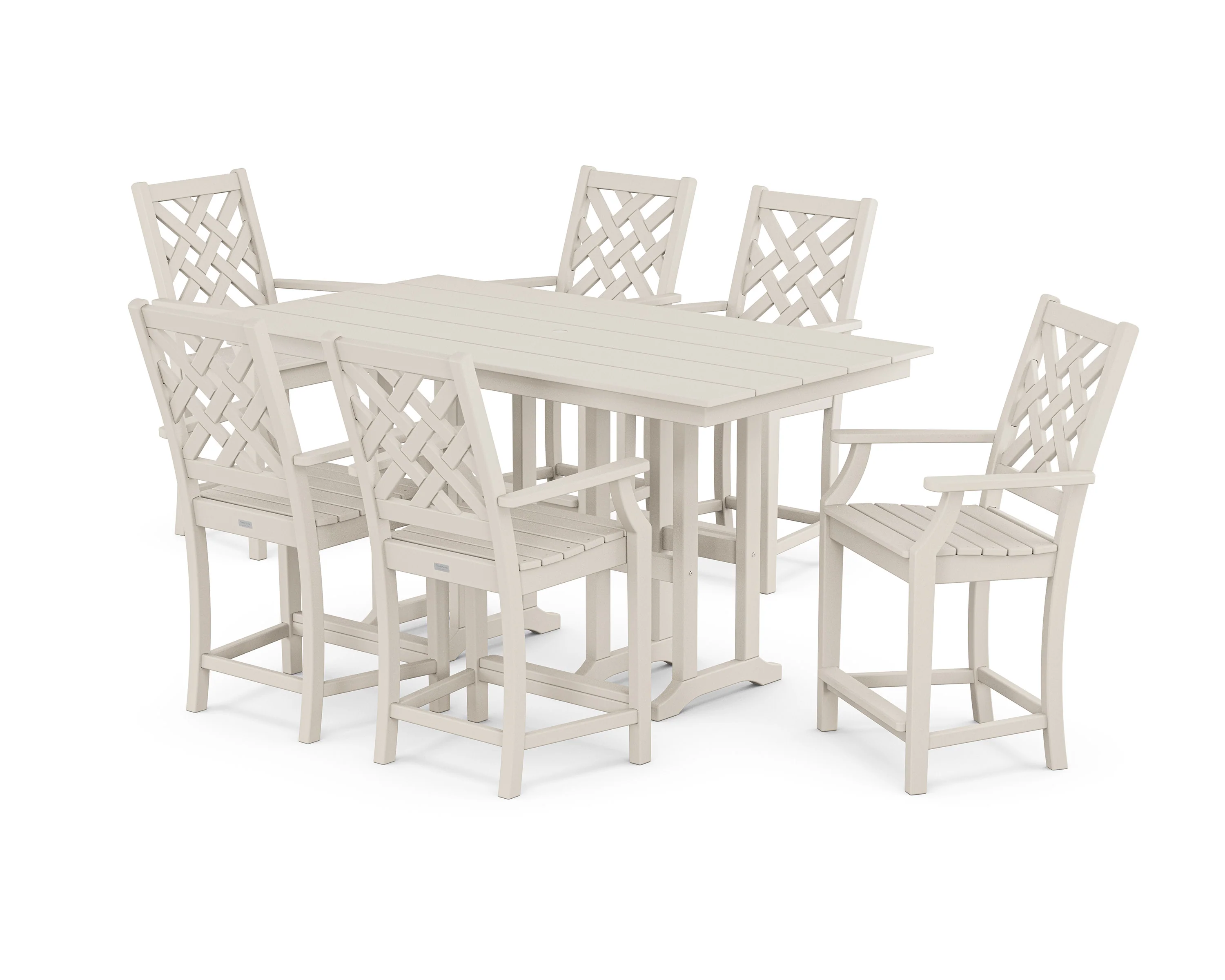 Wovendale Arm Chair 7-Piece Farmhouse Counter Set - Image 3