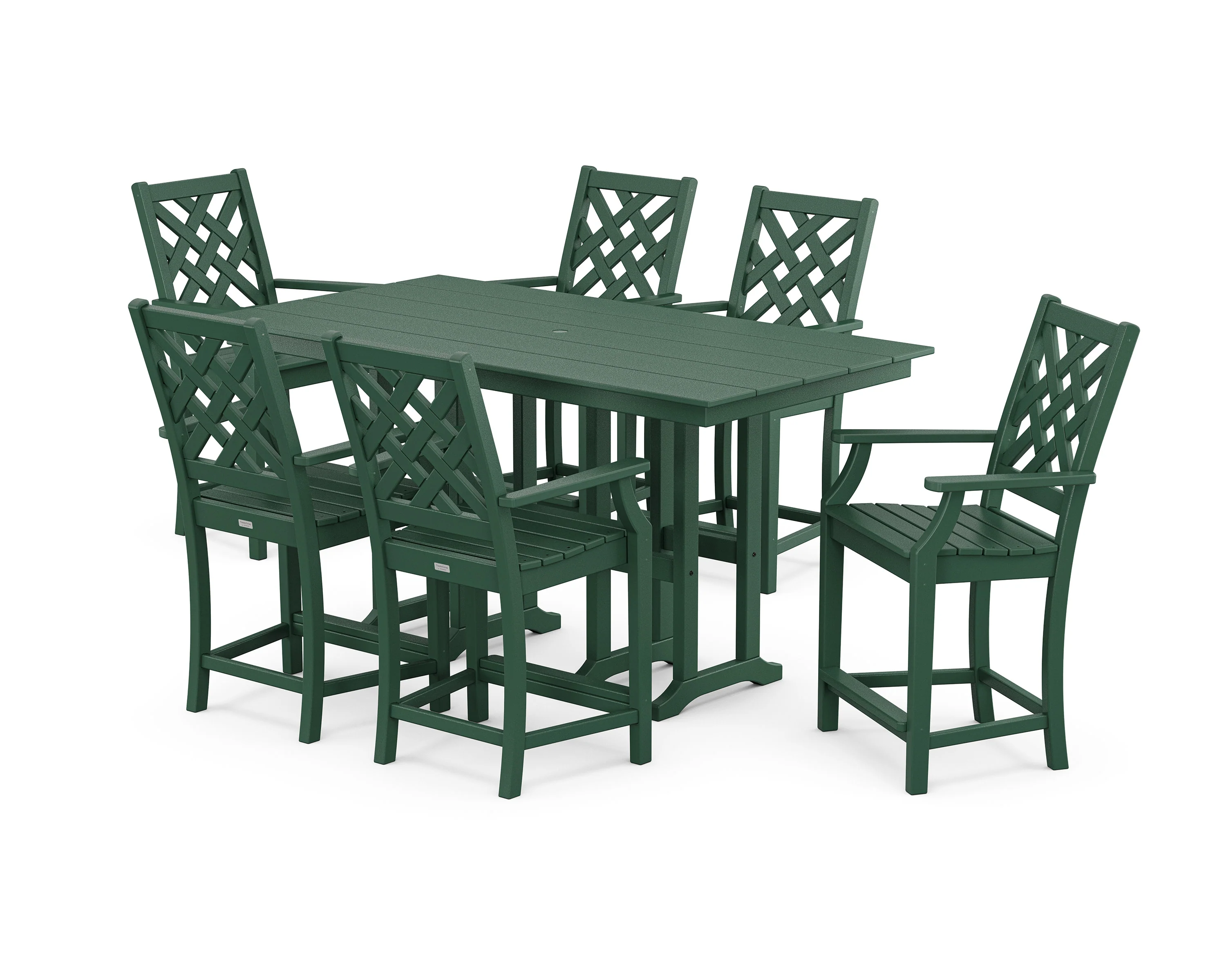 Wovendale Arm Chair 7-Piece Farmhouse Counter Set - Image 4