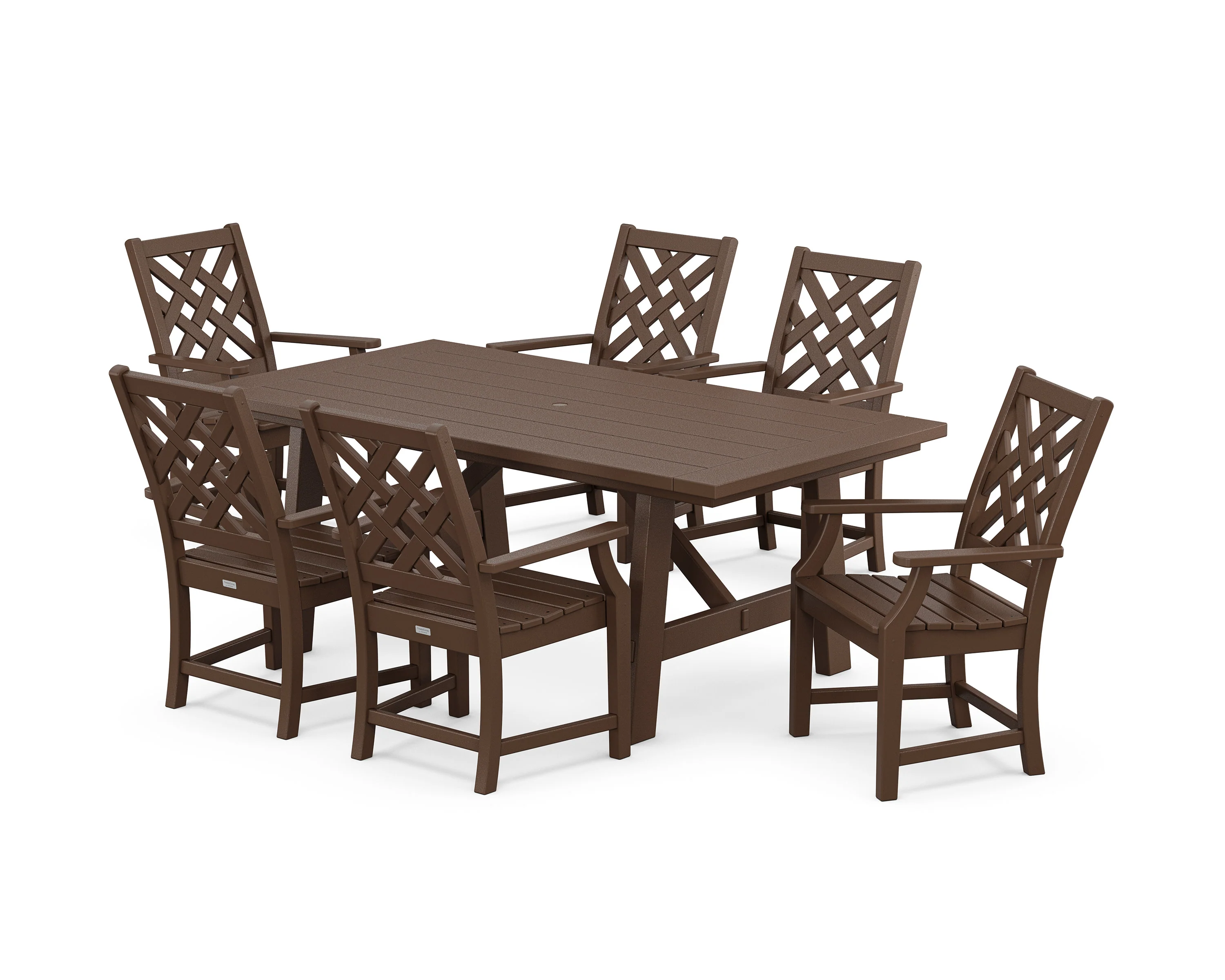 Wovendale Arm Chair 7-Piece Rustic Farmhouse Dining Set - Image 3